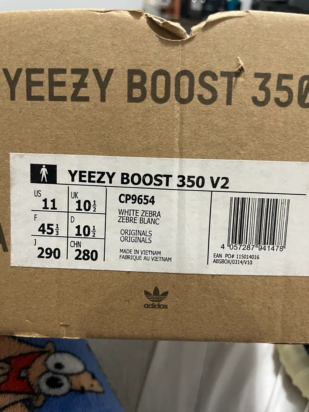 Adidas Yeezy Boost 350 V2 Zebra Size 11 - photo 3