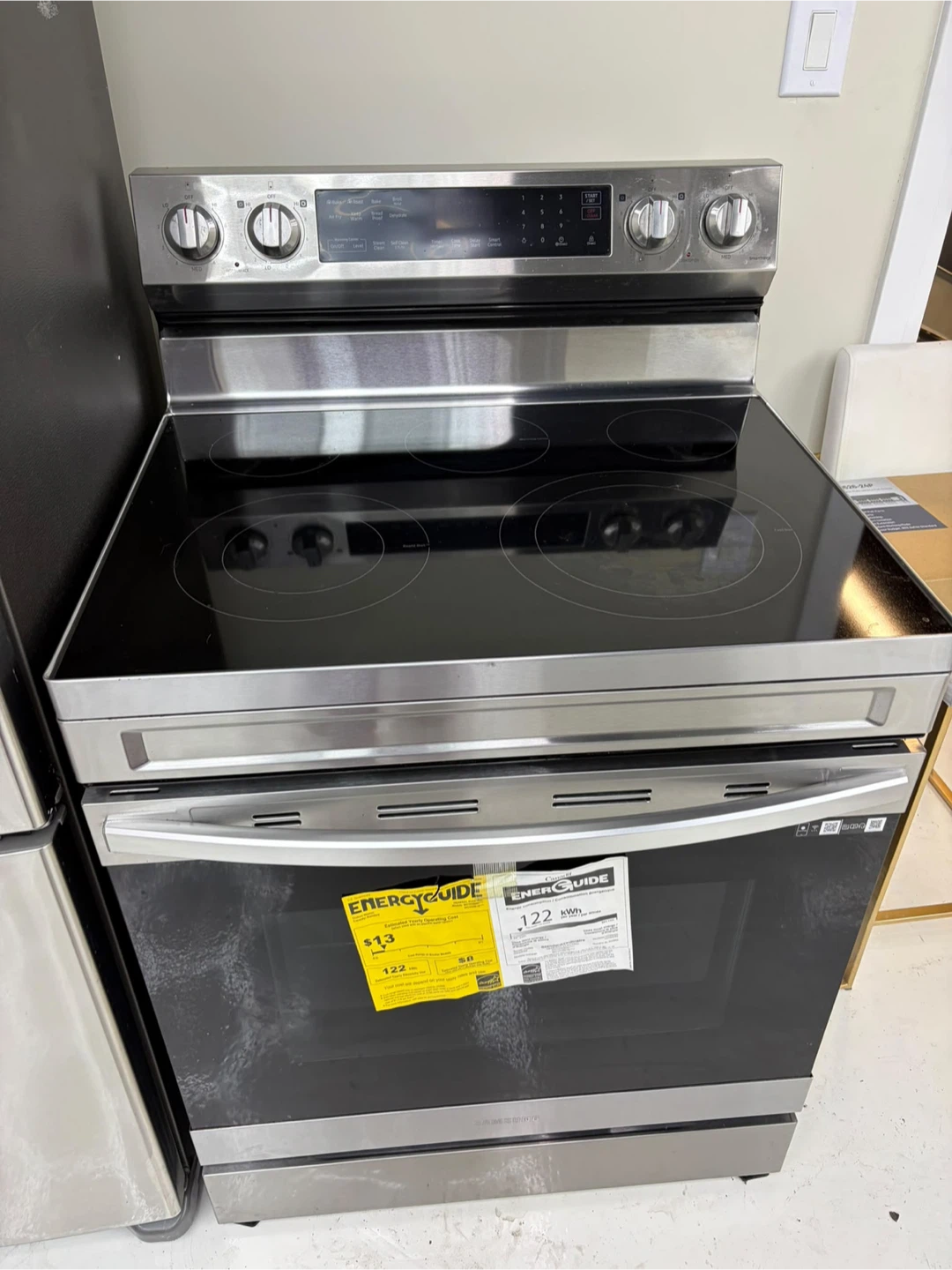 Samsung Stainless Steel Electric Range and fridge - photo 2
