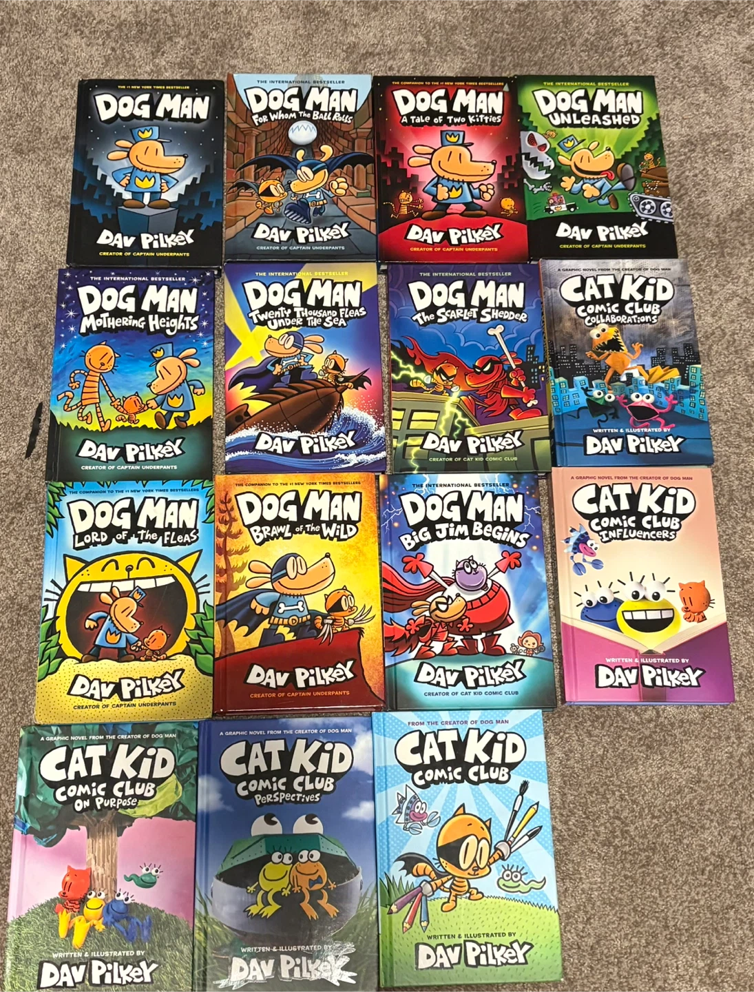 Large Collection of The Bad Guys, Dog Man and Cat Kid Books
