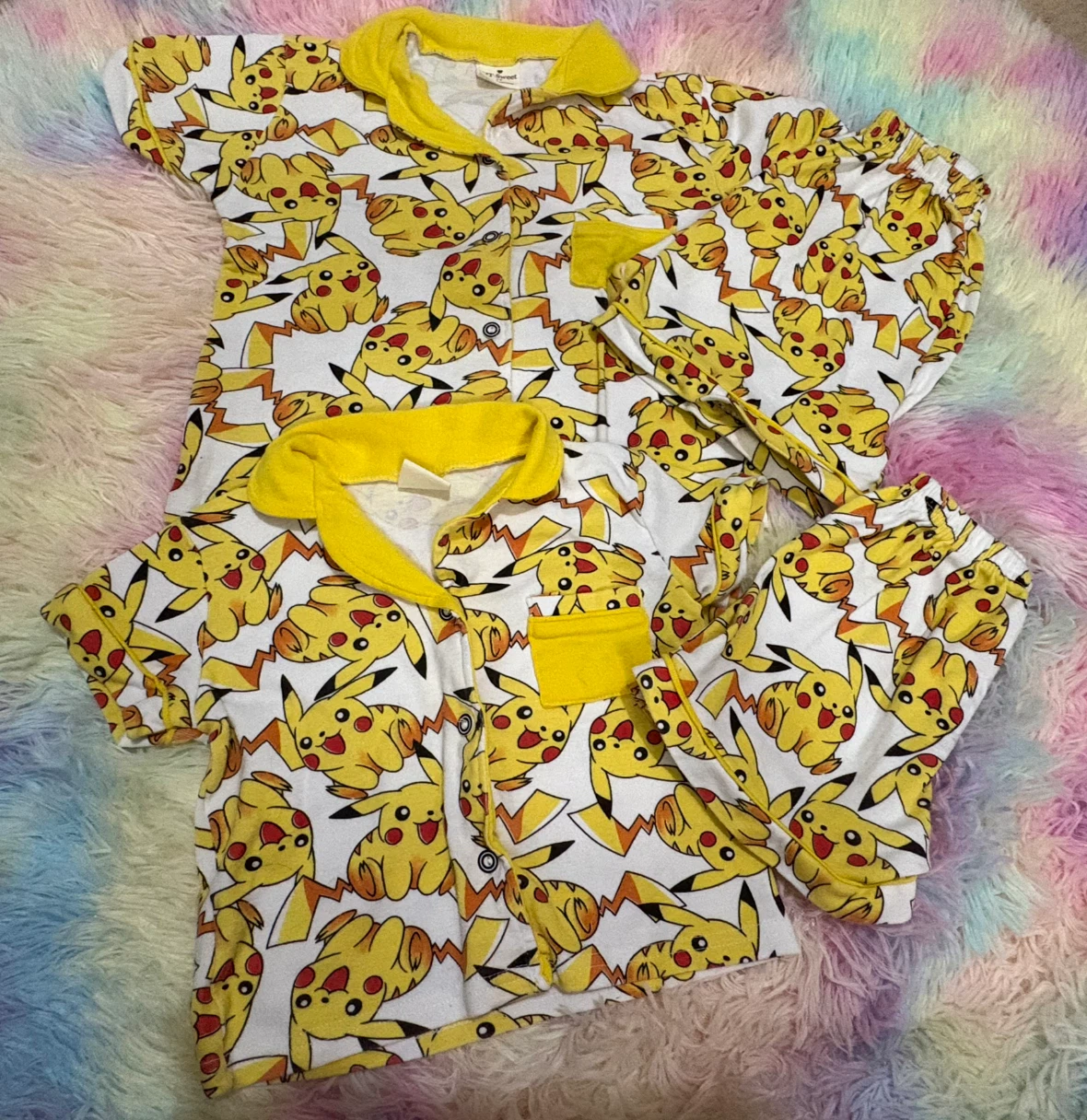 Two Pikachu Short-Sleeve Sleepwear Sets