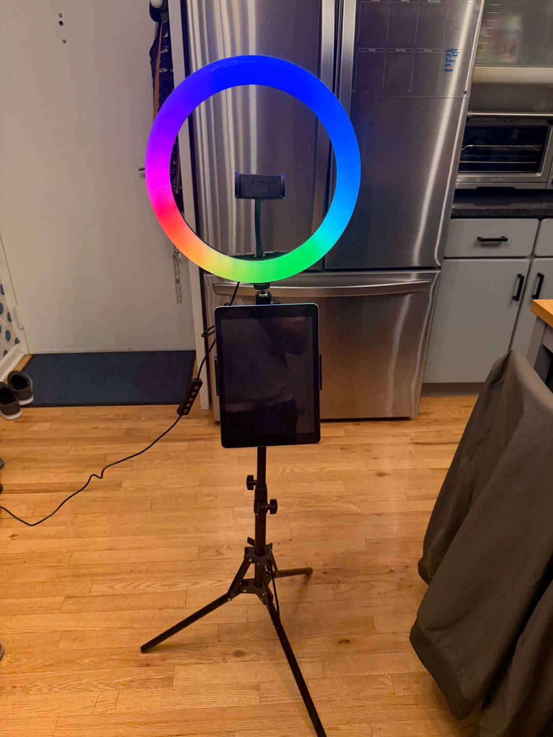 RGB LED Ring Light with Tripod Stand - photo 2
