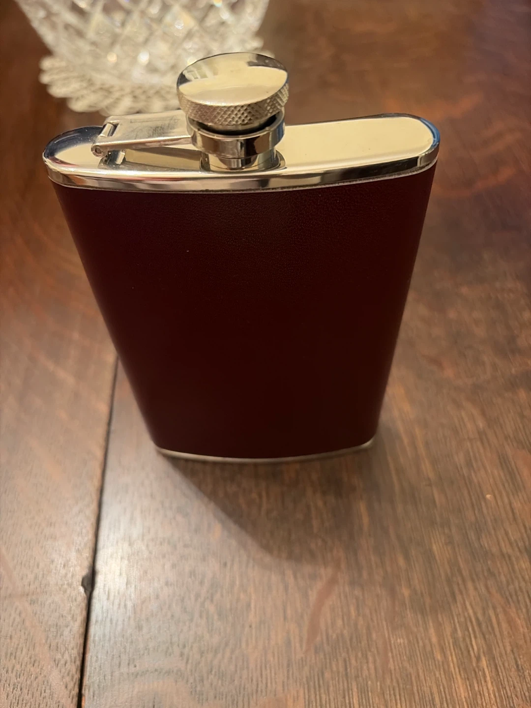 Stainless steel hip flask $25