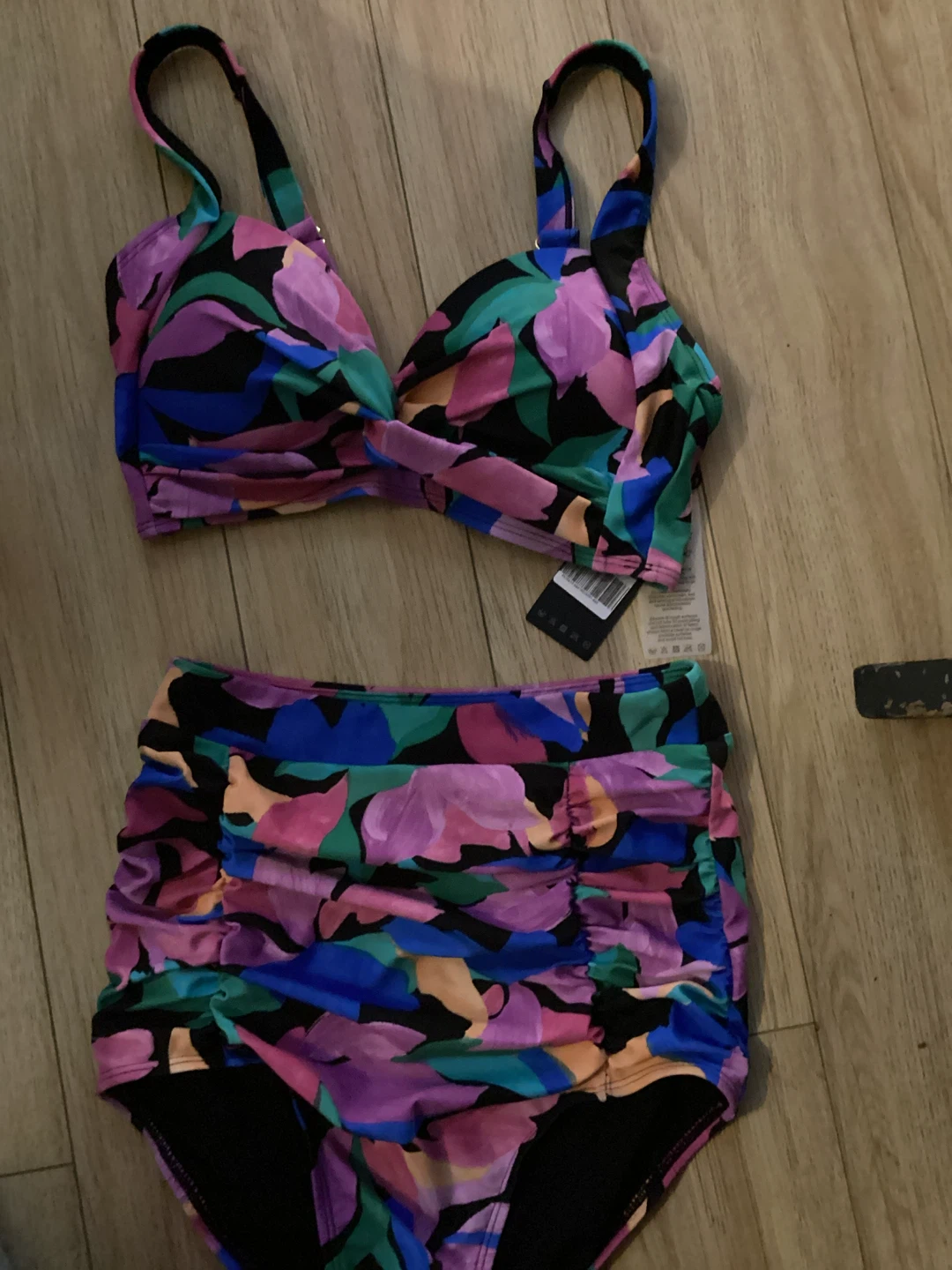 New Relleciga Floral High-Waisted Bikini Set - Small - photo 2