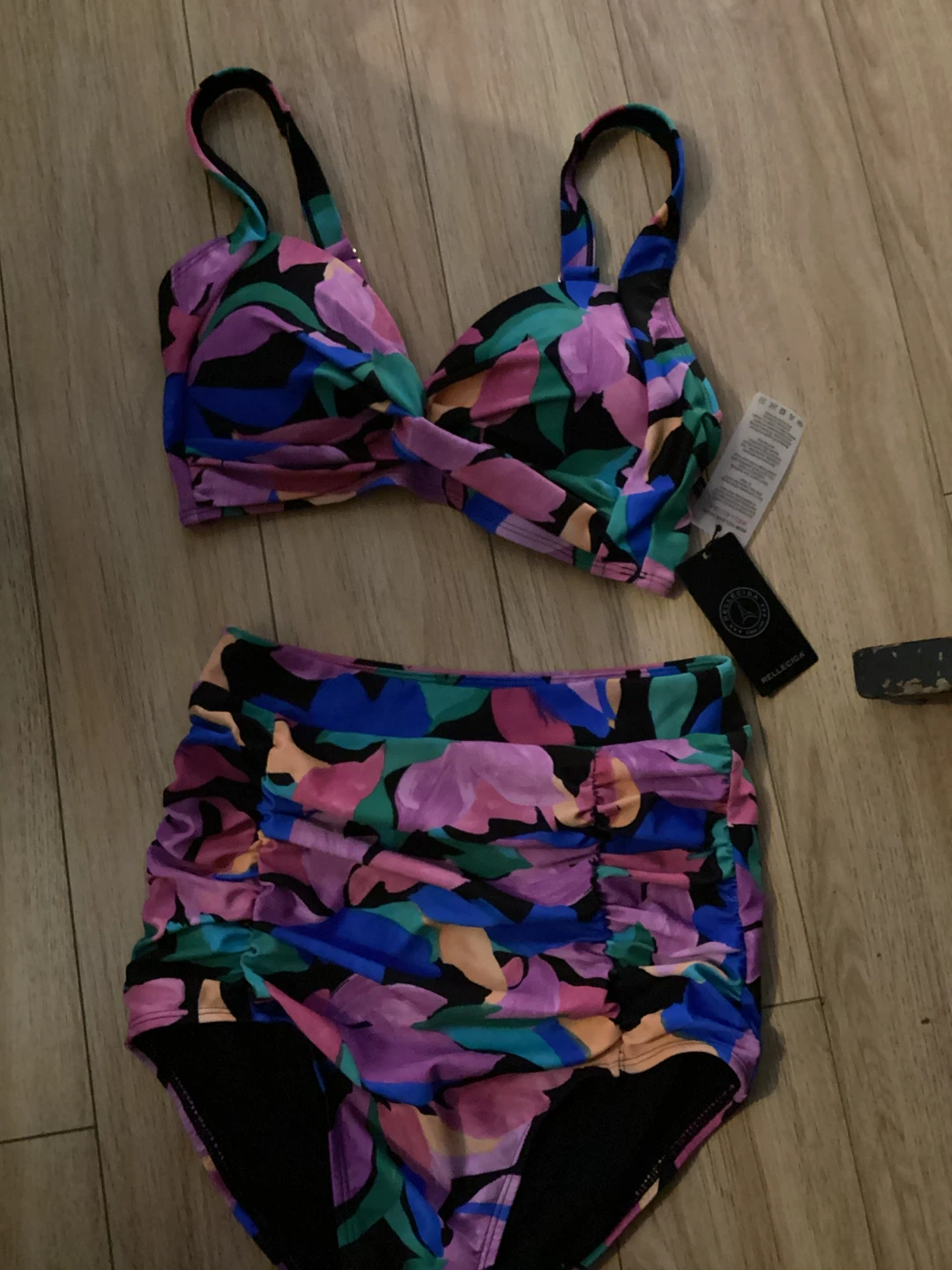 New Relleciga Floral High-Waisted Bikini Set - Small - photo 3