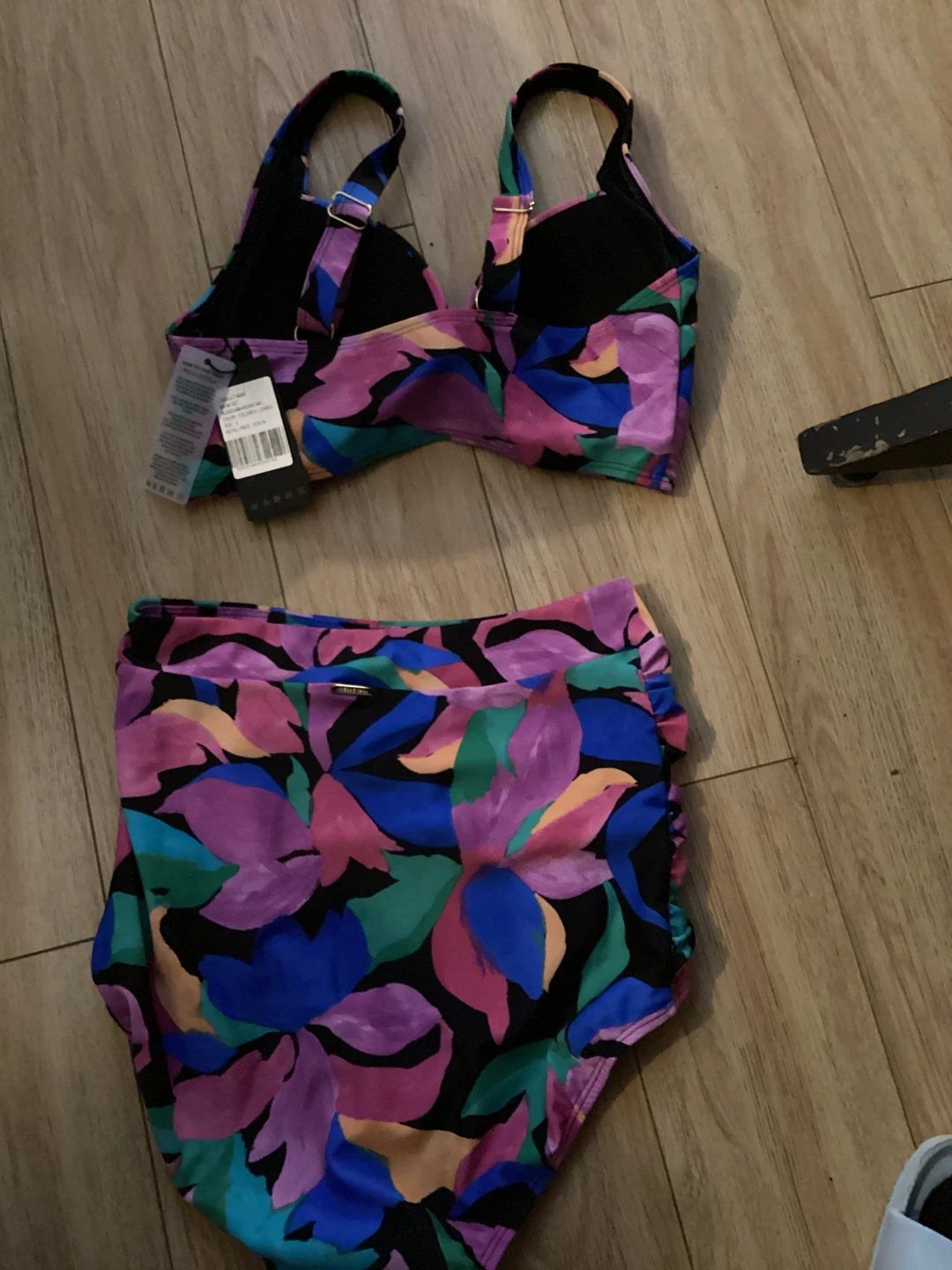 New Relleciga Floral High-Waisted Bikini Set - Small - photo 4