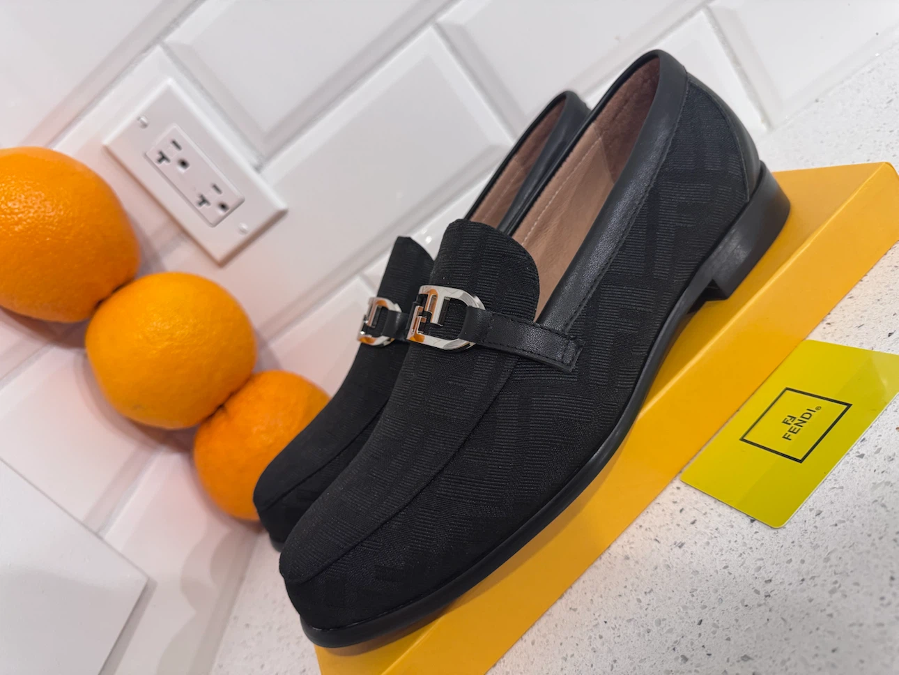 Fendi Black Logo Loafers - photo 2