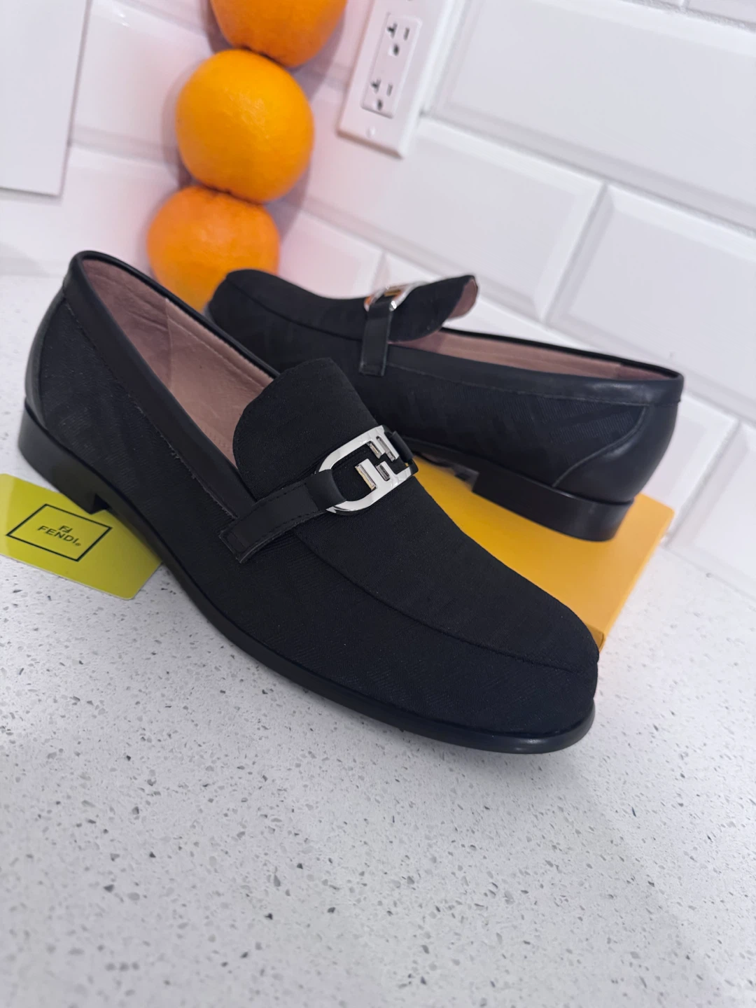 Fendi Black Logo Loafers - photo 3