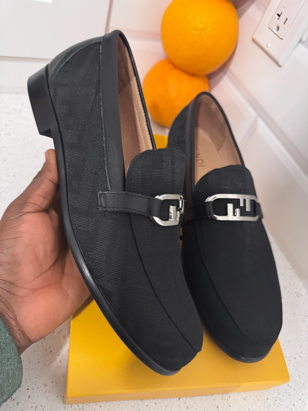 Fendi Black Logo Loafers - photo 4