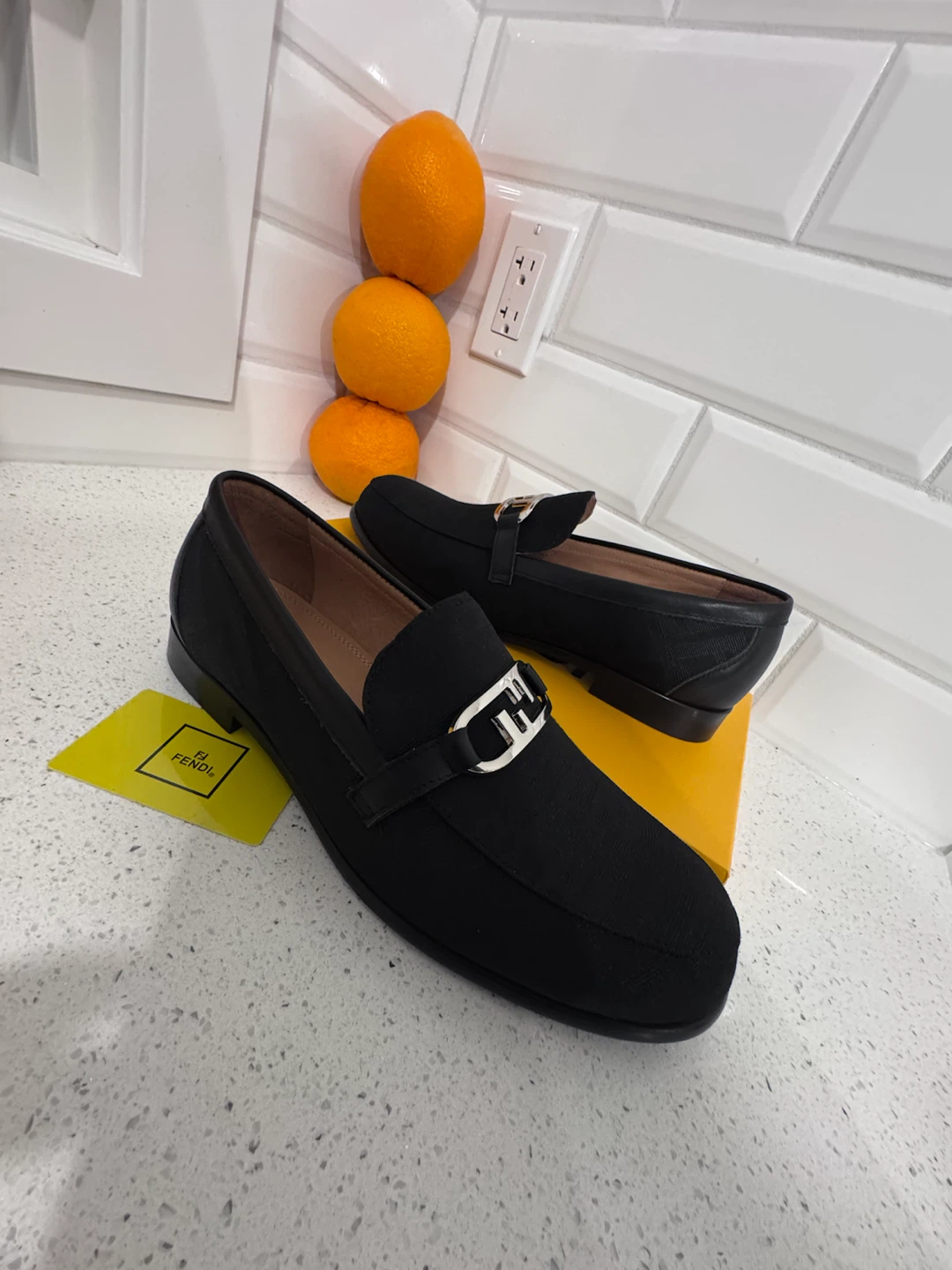 Fendi Black Logo Loafers - photo 5