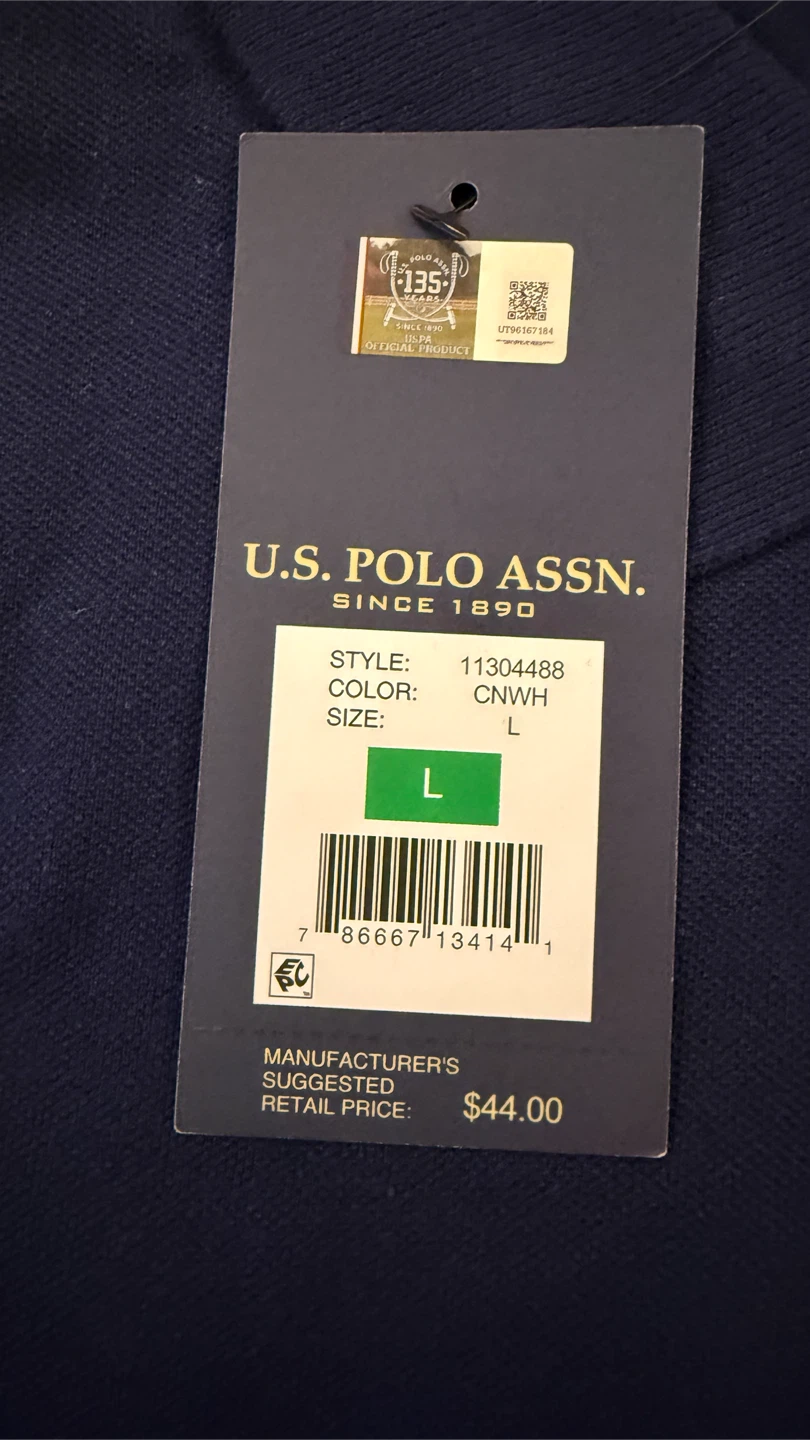 U.S. Polo Assn. Navy Polo Shirt Large_ New - photo 4