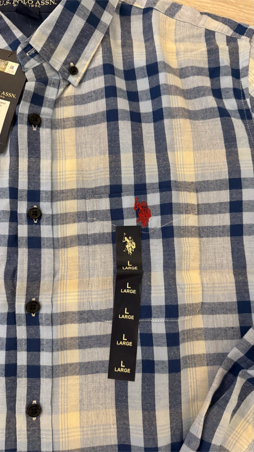 U.S. Polo Assn. Long Sleeve Plaid Shirt - photo 2