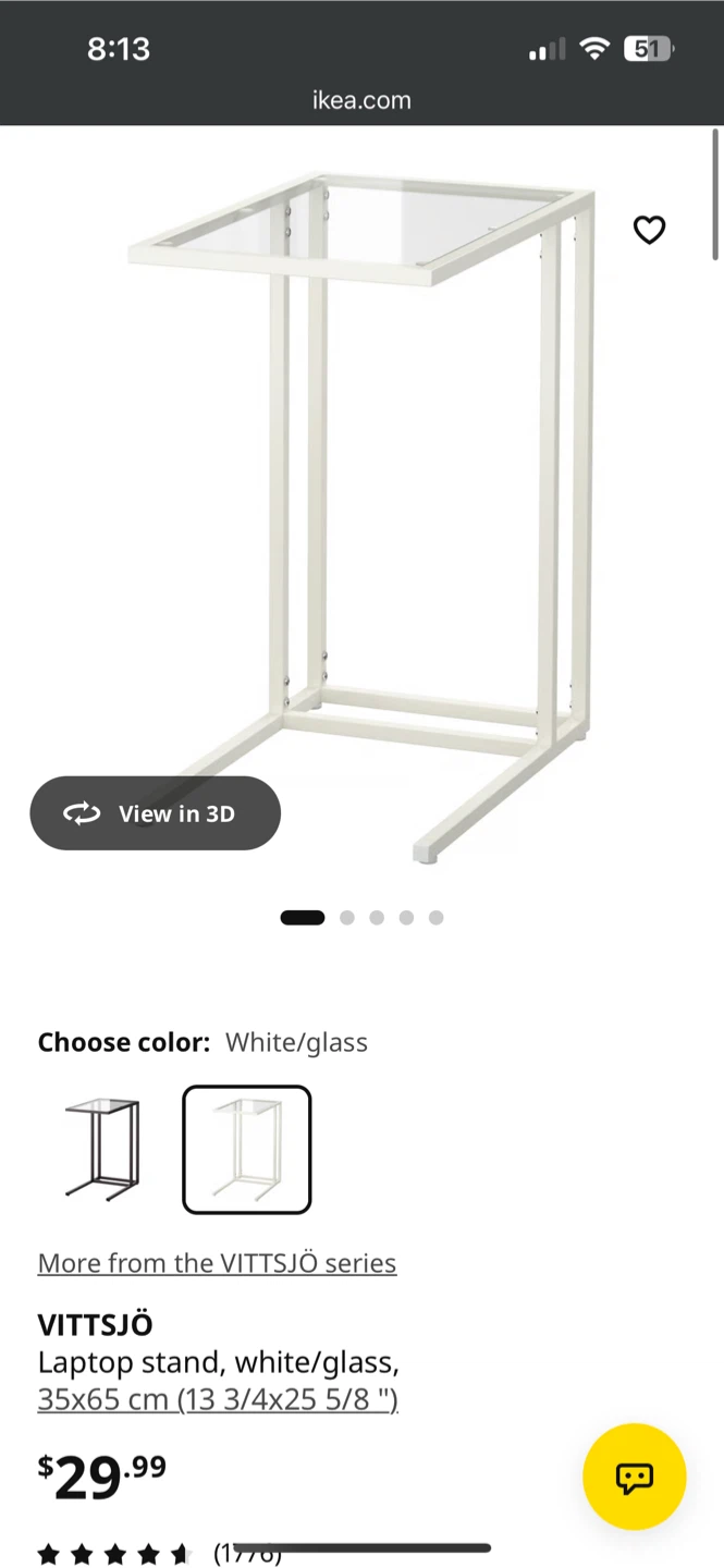 IKEA VITTSJÖ Laptop stand, white - photo 4