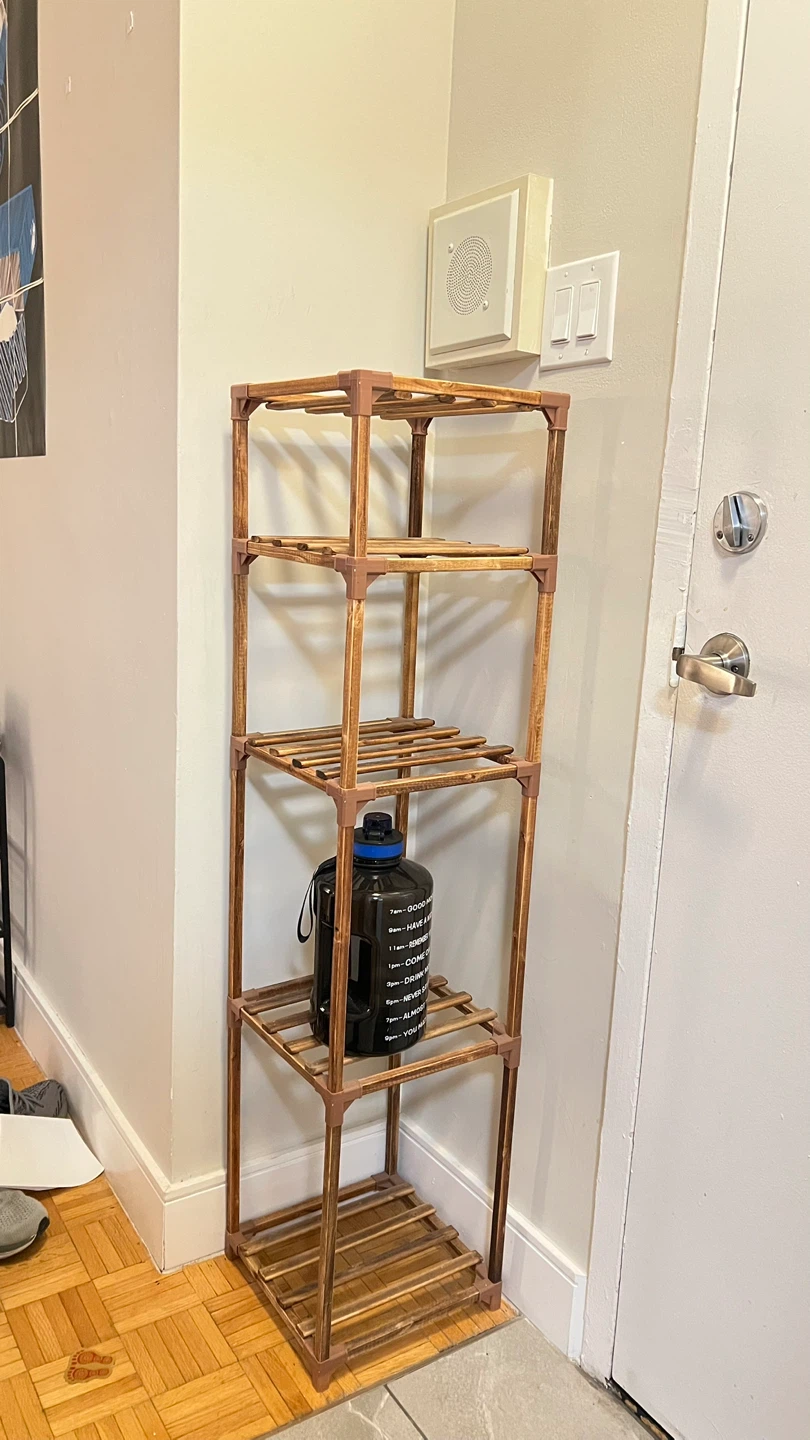 Four-Tier Wooden Shelf Unit
