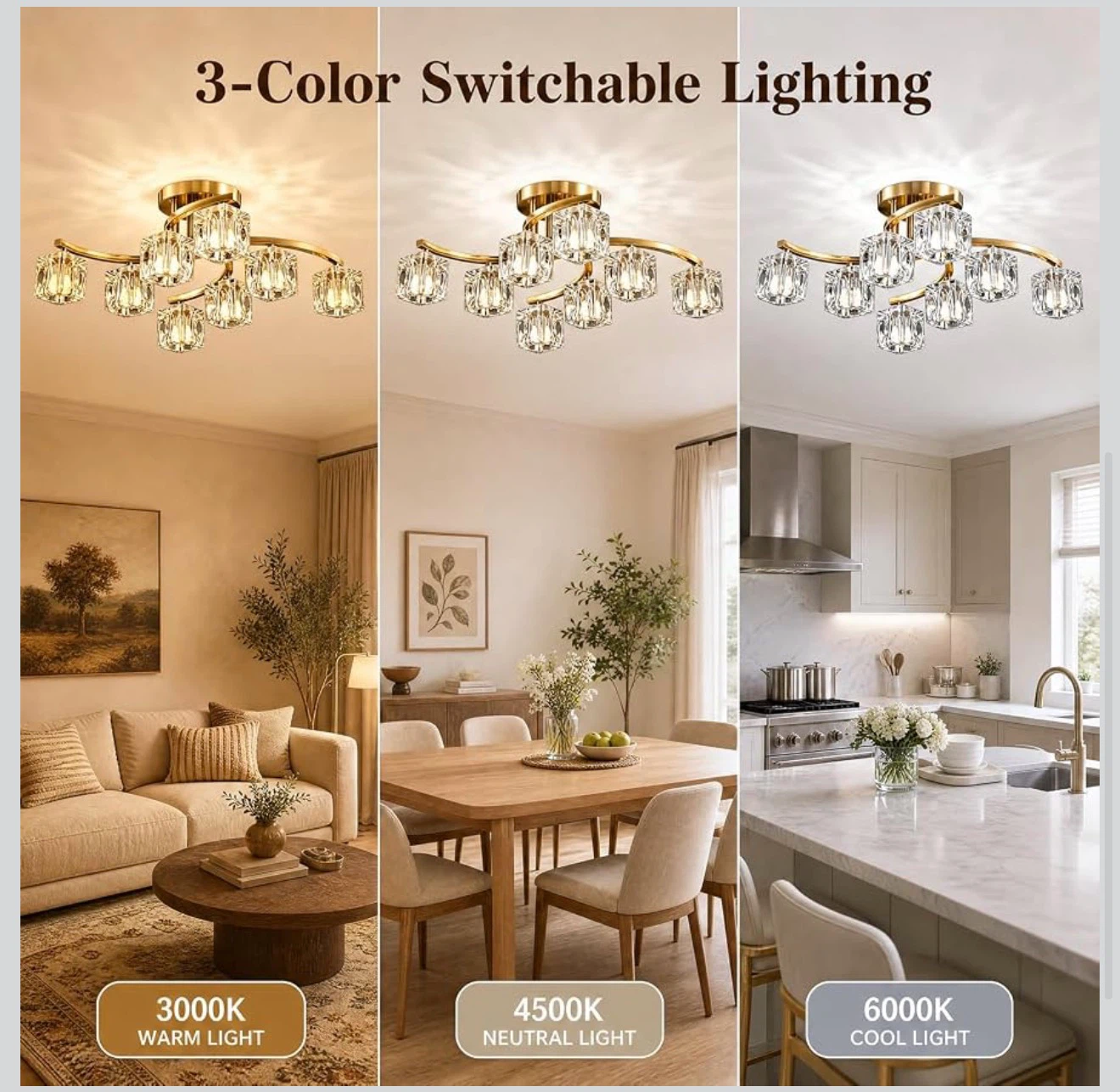 8-Light Semi Flush Mount Ceiling Light - photo 3