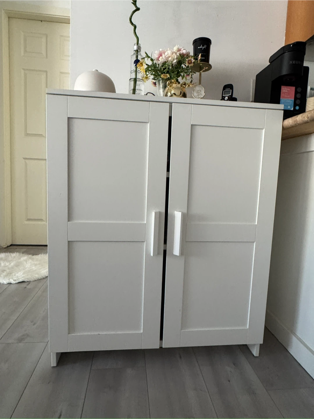 White Two-Door Storage Cabinet