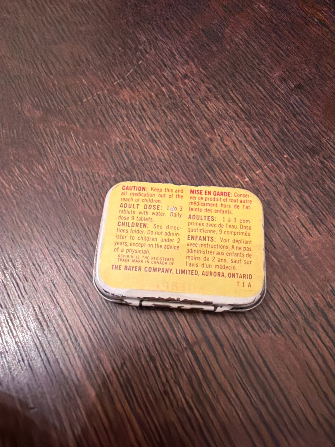 Bayer Aspirin pocket – sized tin. Good vintage condition.$21 - photo 3