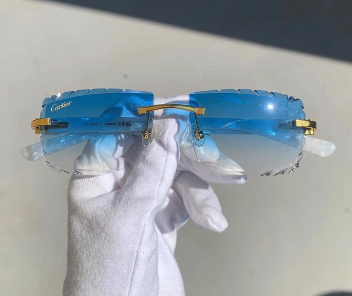 Cartier Blue Diamond Cut Glasses - photo 2