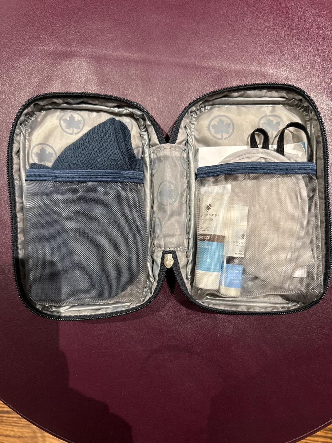Two Air Canada Amenity Kits