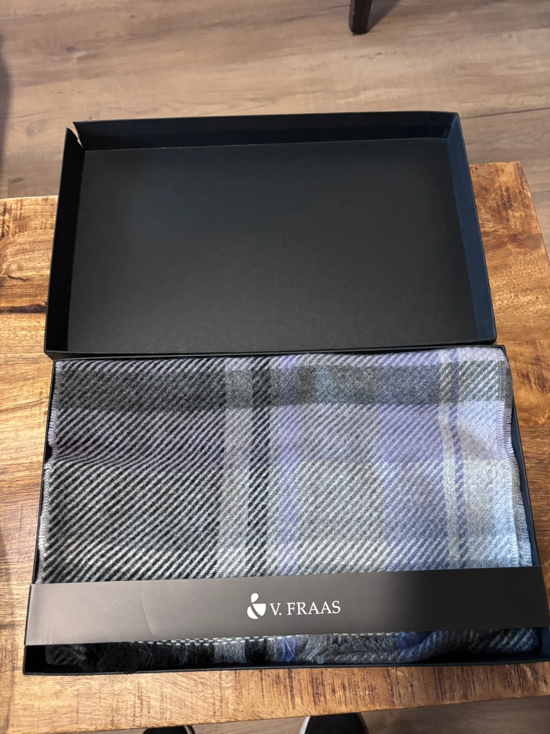Men’s NEW, V. Fraas Plaid Wool Scarf