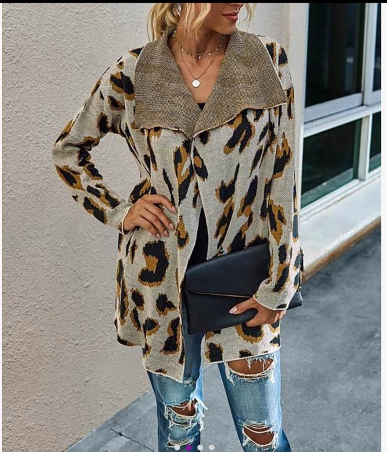 Supreme Fashion Beige Leopard Cardigan - photo 3