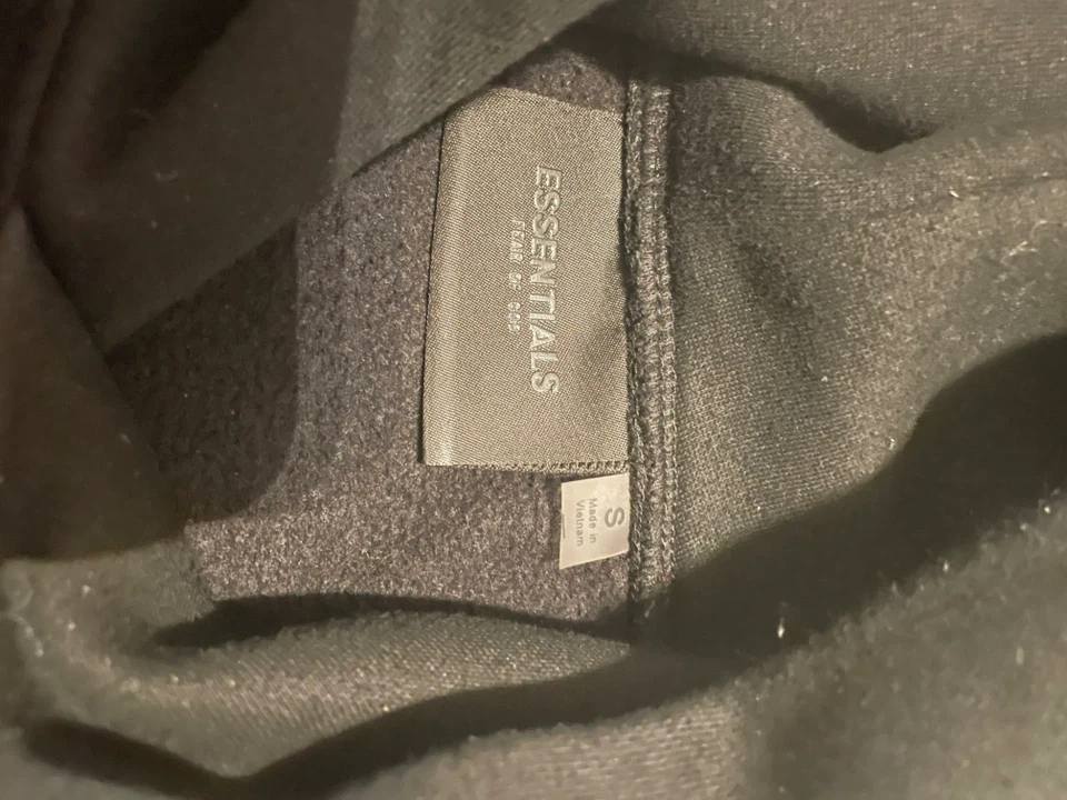 Fear of God Essentials Black Hoodie S fits medium - photo 2