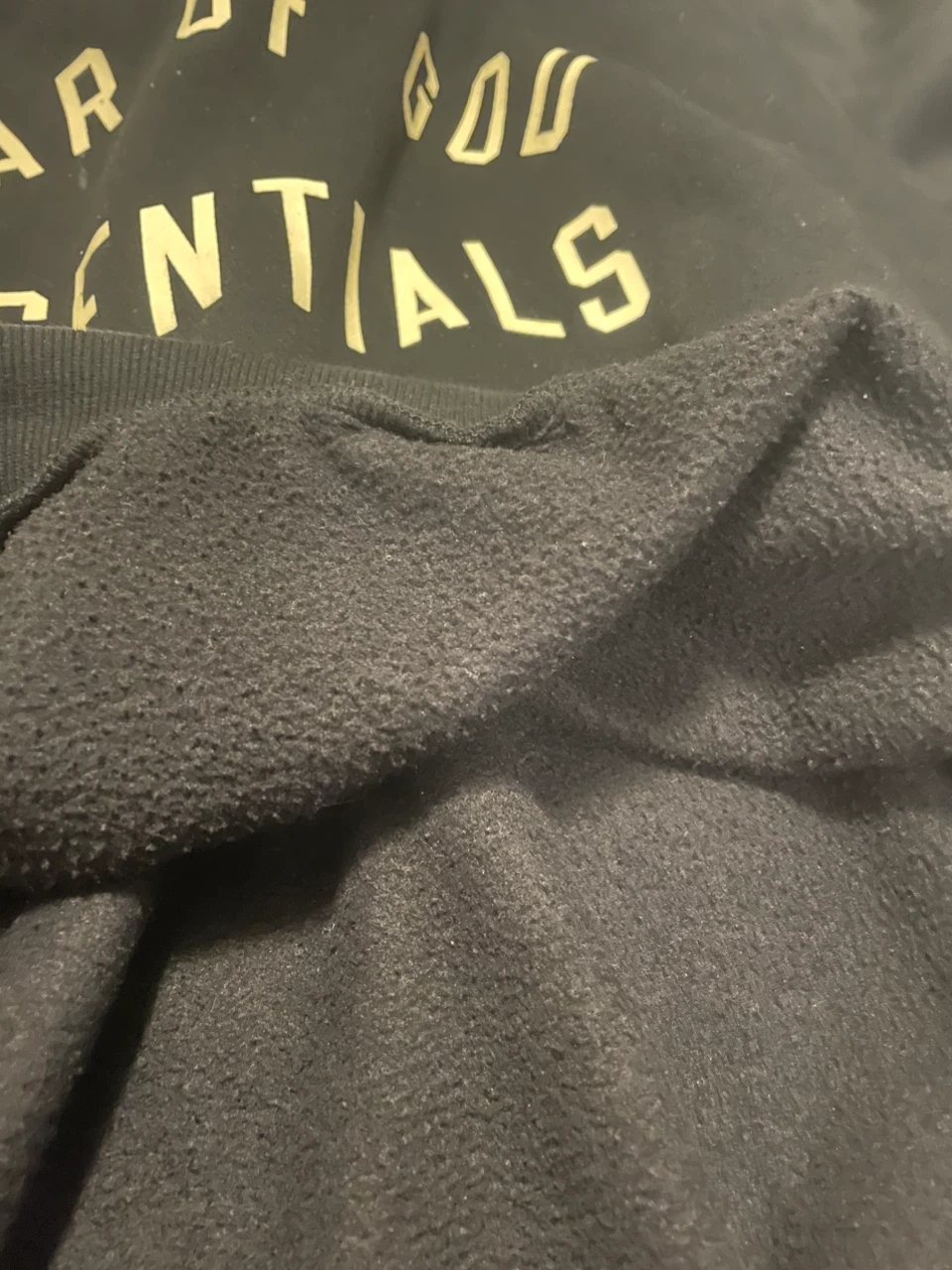 Fear of God Essentials Black Hoodie S fits medium - photo 4