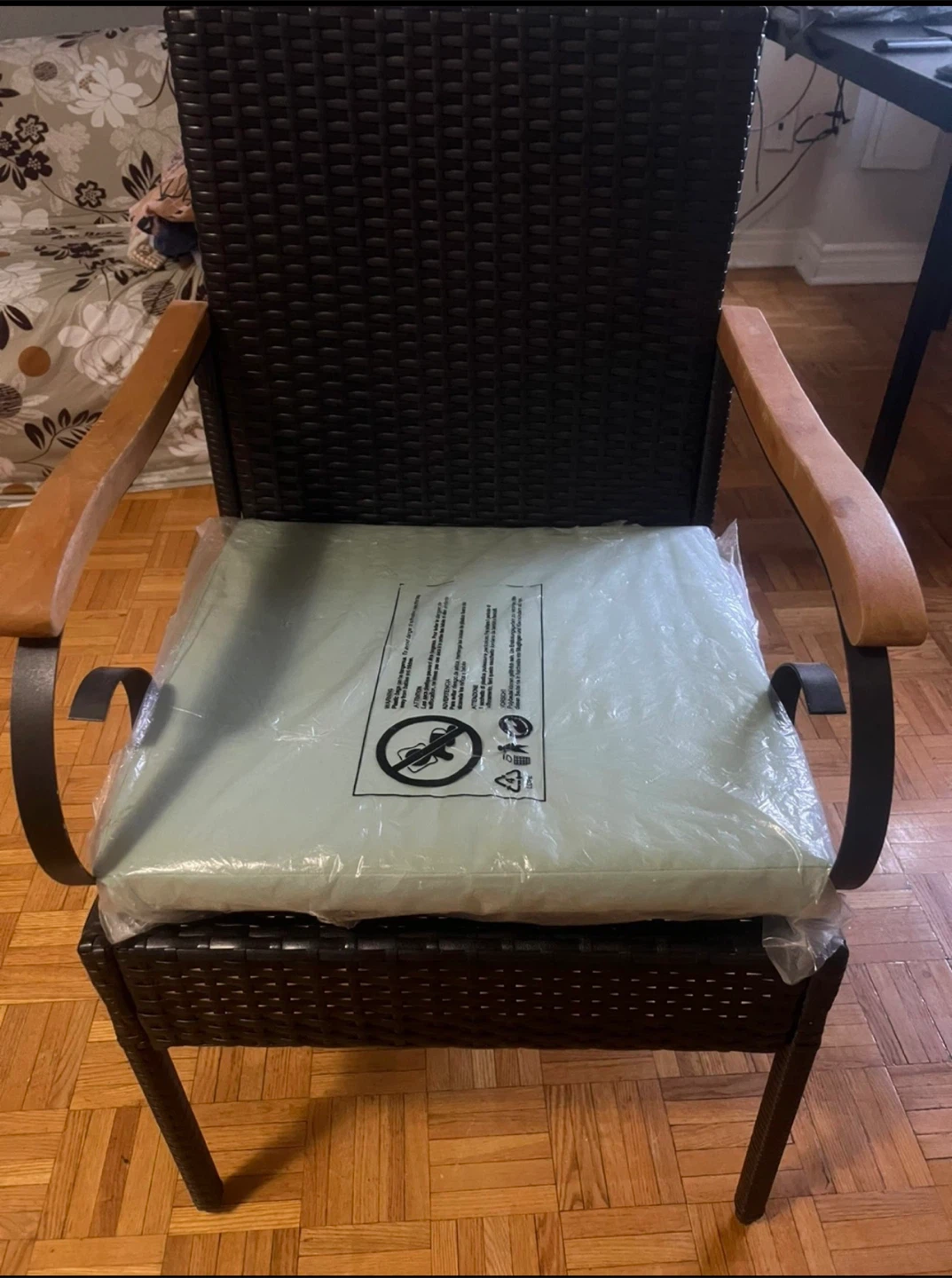 Chair with pillow, brand new and very good condition