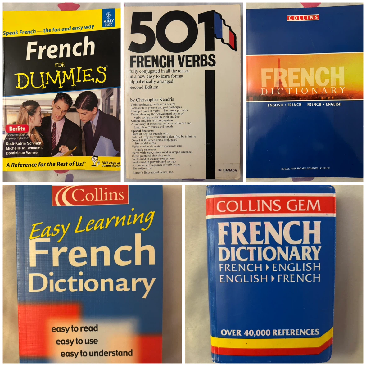 Set Of 5 French Learning Books