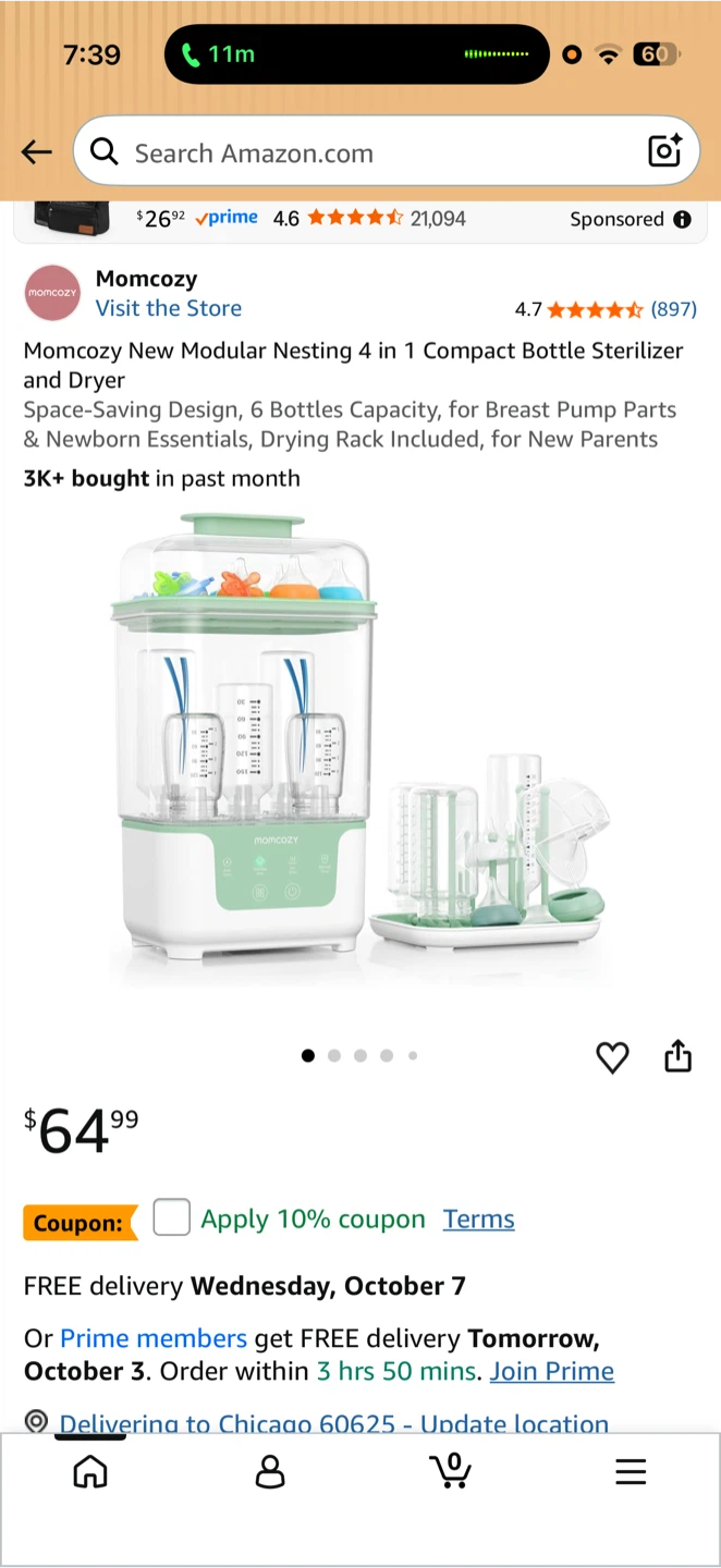 Momcozy Bottle Sterilizer & Dryer