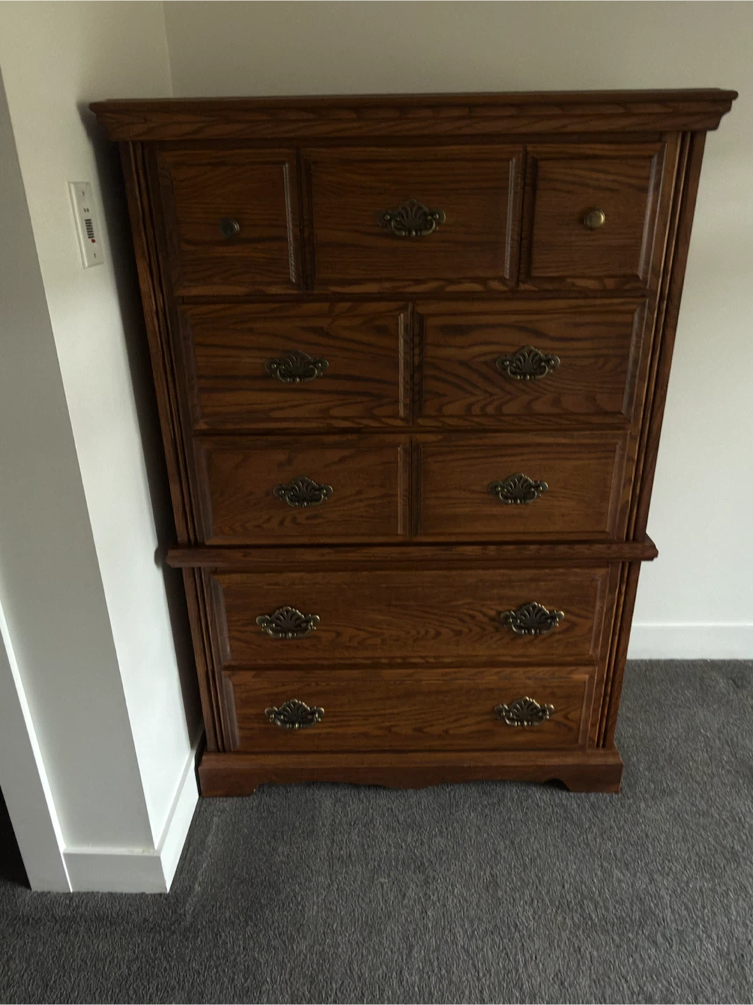 Solid Wood Tall Dresser