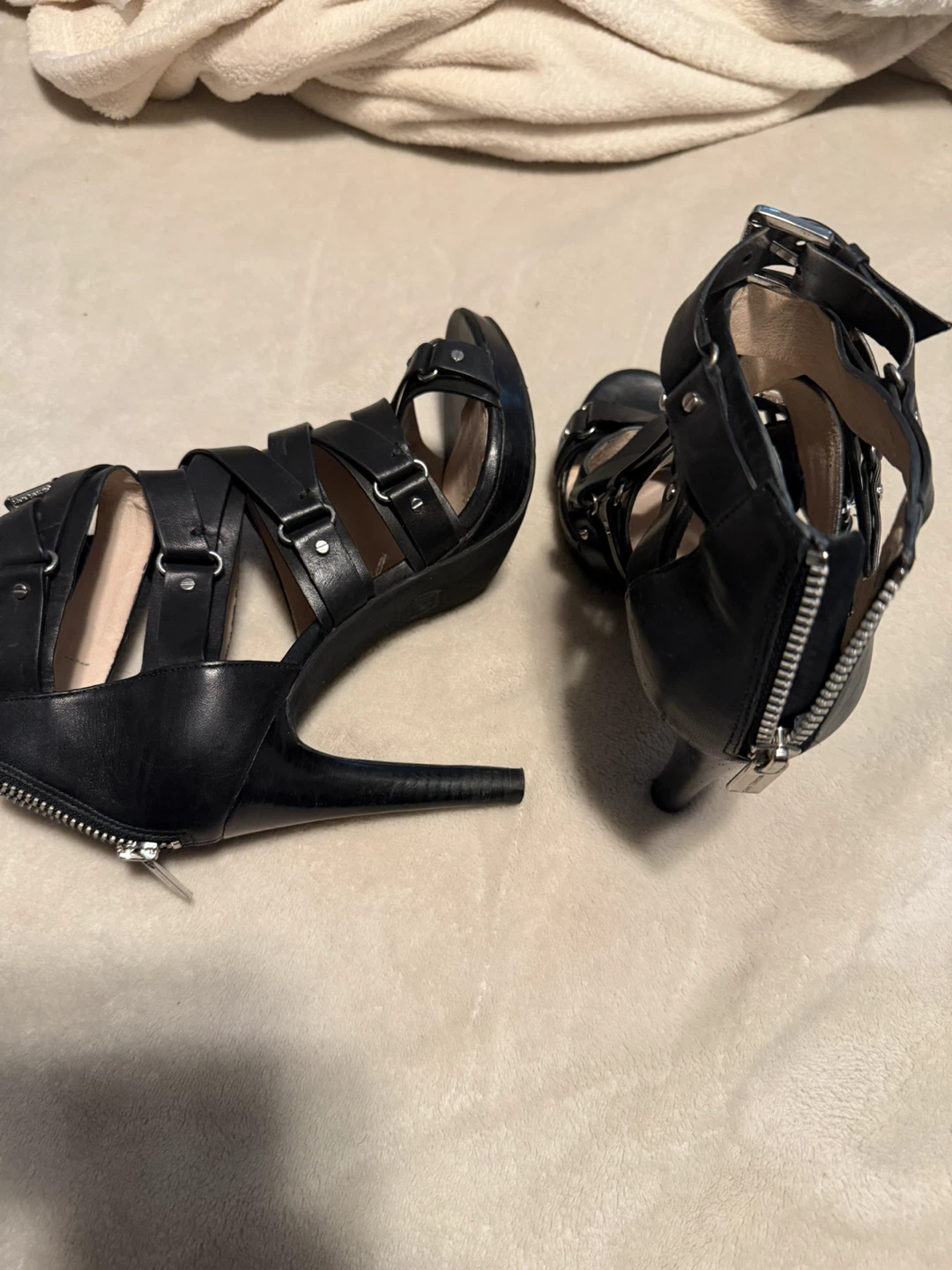 Michael Kors Black Strappy Heels