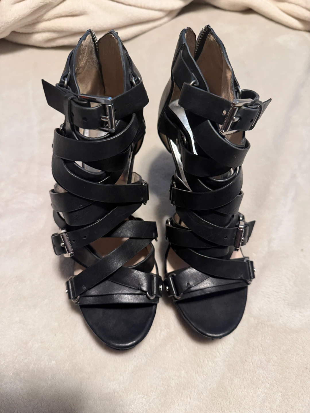 Michael Kors Black Strappy Heels - photo 3