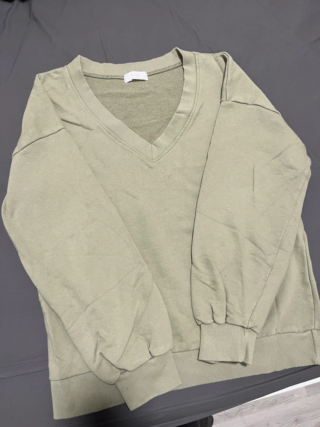 Oak + Fort Sage Green V-Neck Sweatshirt - photo 2