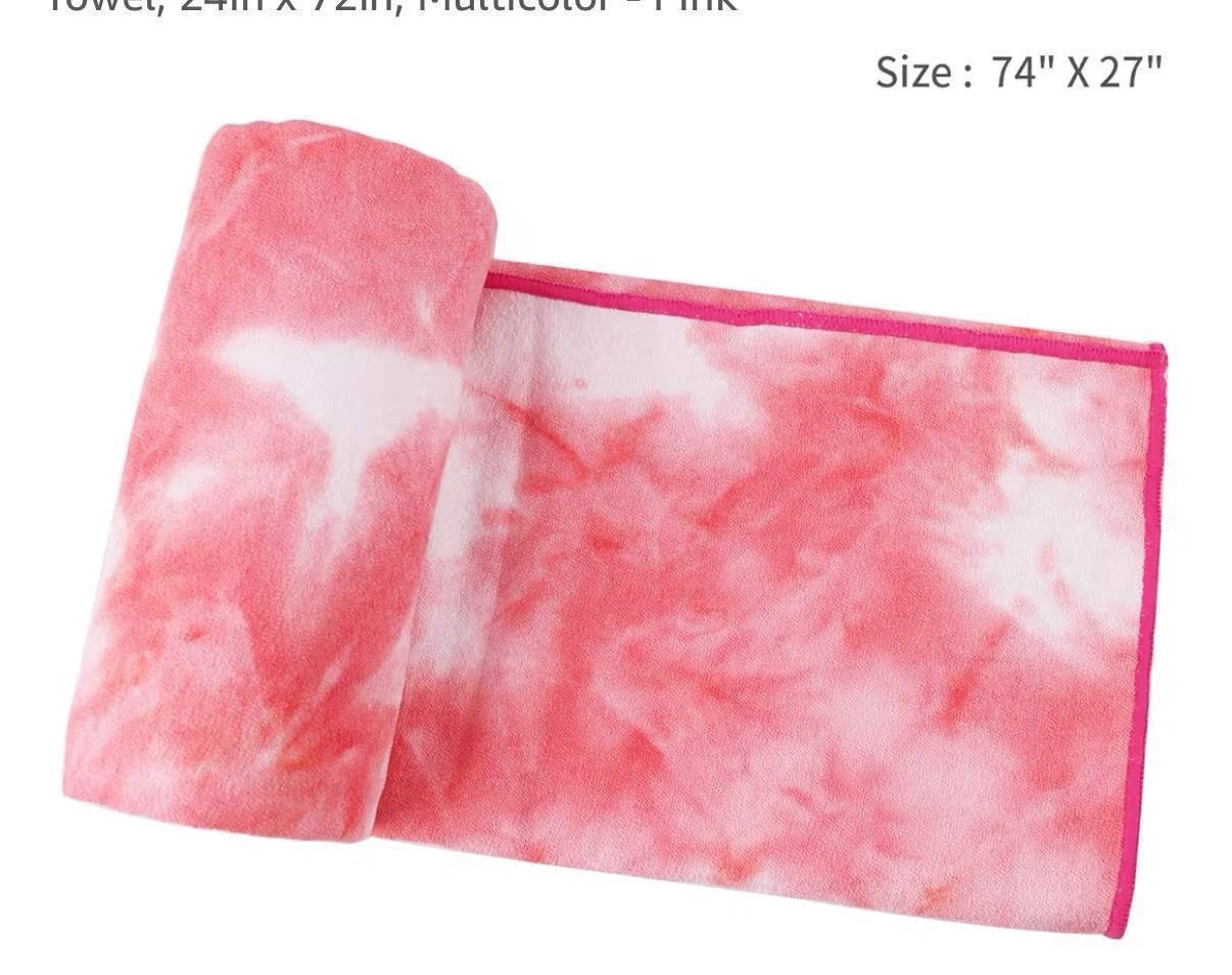 Pink hot yoga towel + carry bag