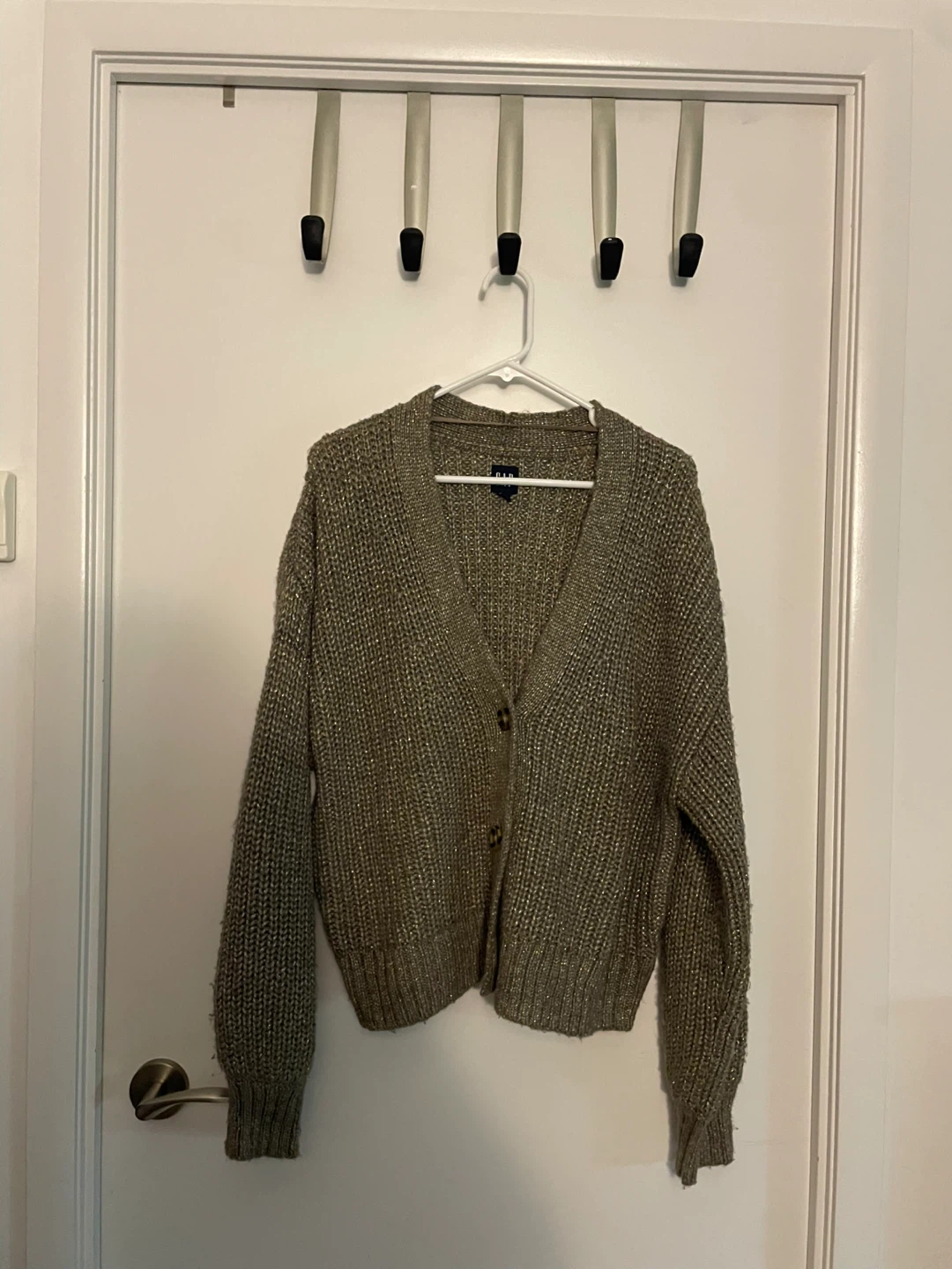 Gap Metallic Knit Cardigan