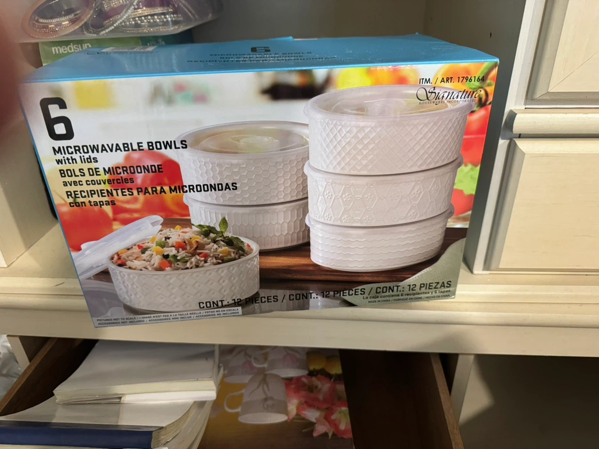 Signature Housewares 6-Piece Microwaveable Bowl Set