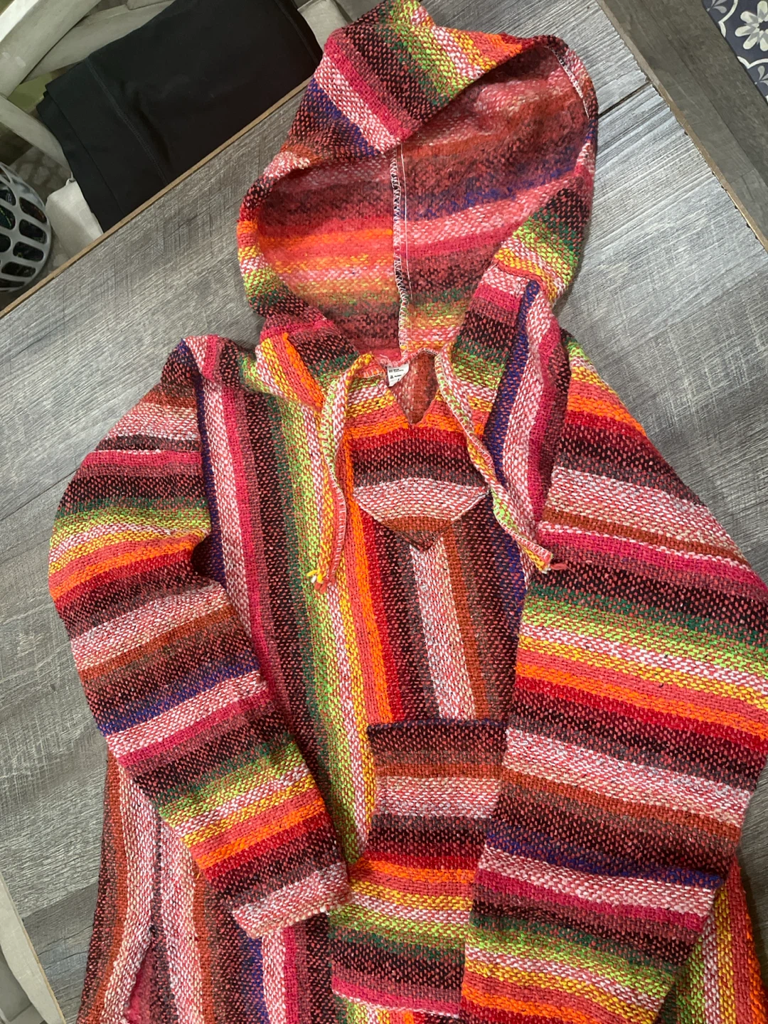 Multicolor Striped Baja Hoodie