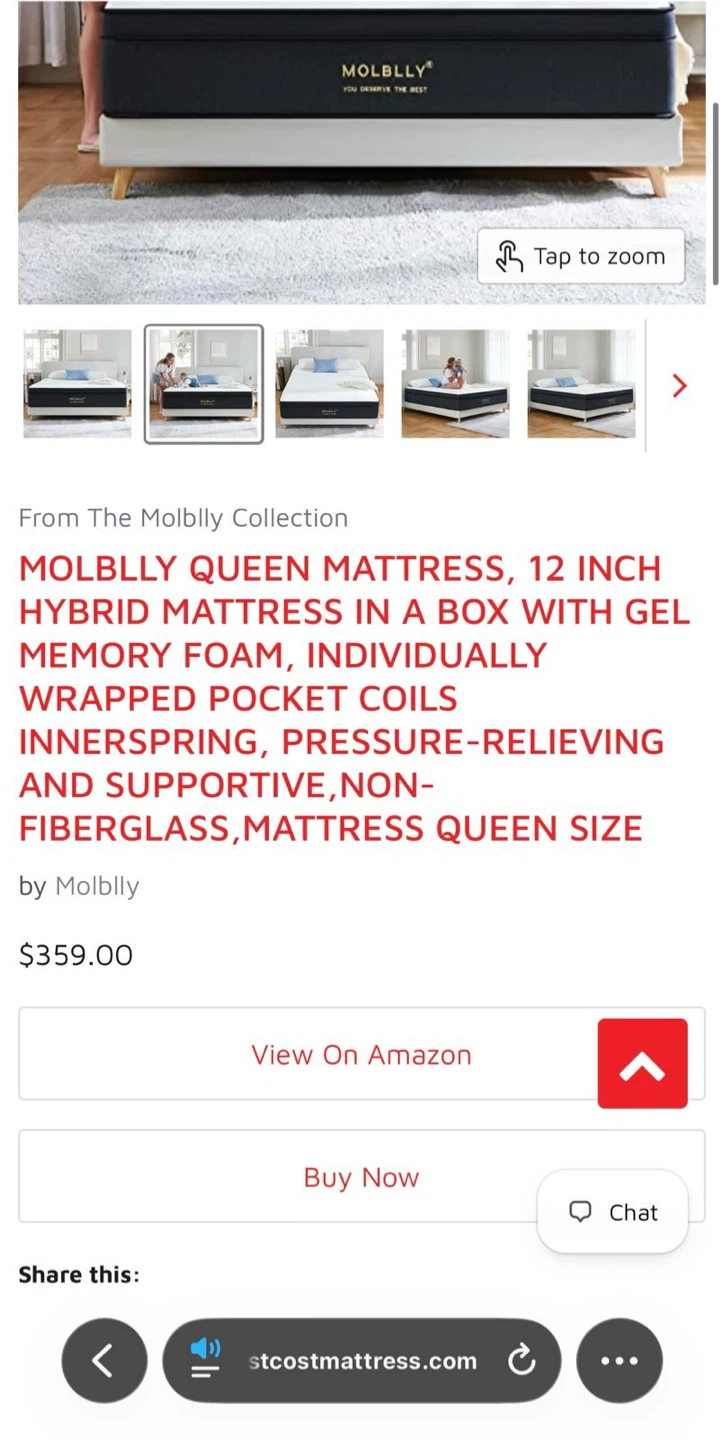Molblly 12-inch Hybrid Full size Mattress - photo 4