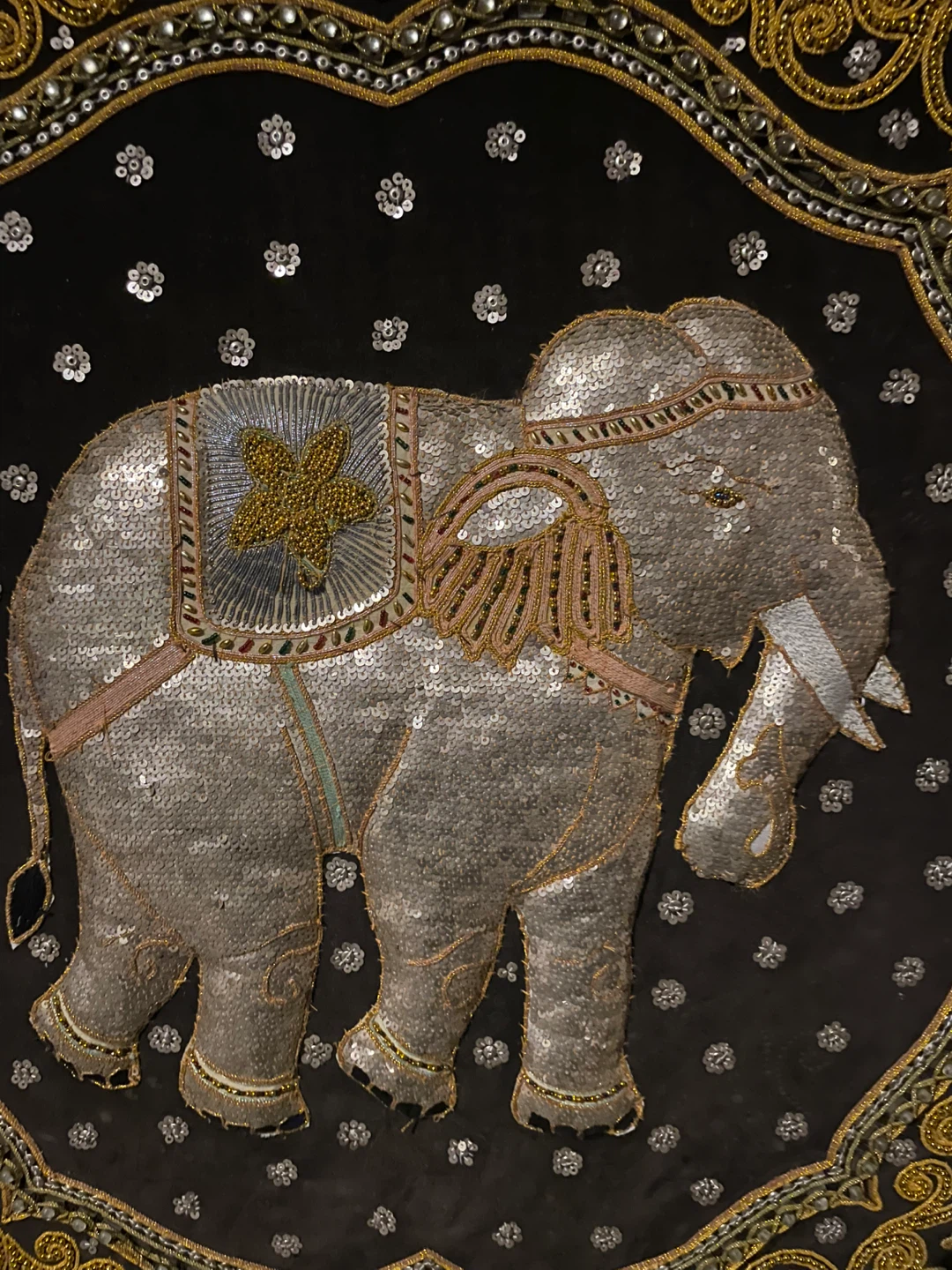 Thai Elephant Sequin Wall Art - photo 3