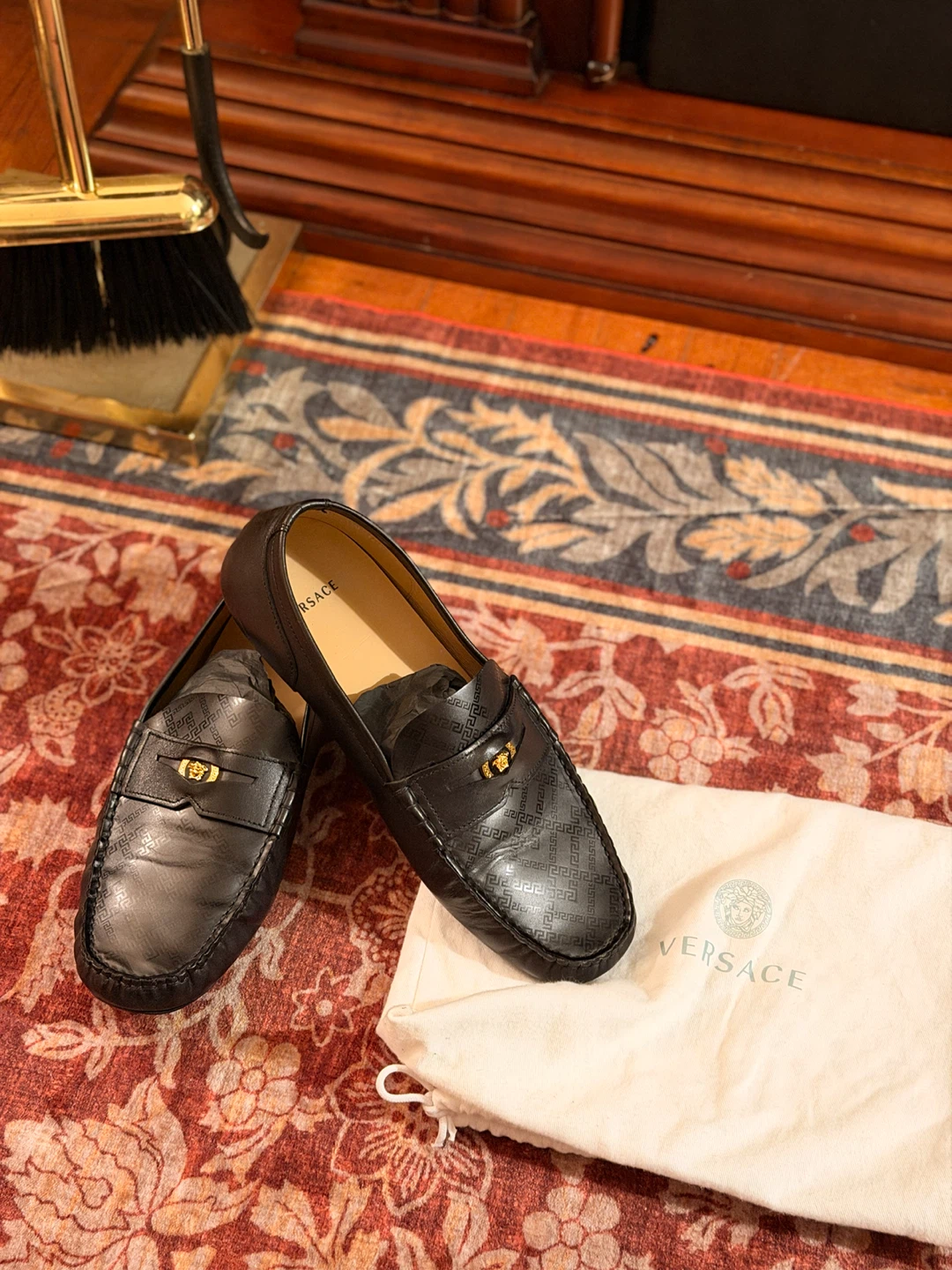 Versace Greca Pattern Loafers - photo 3