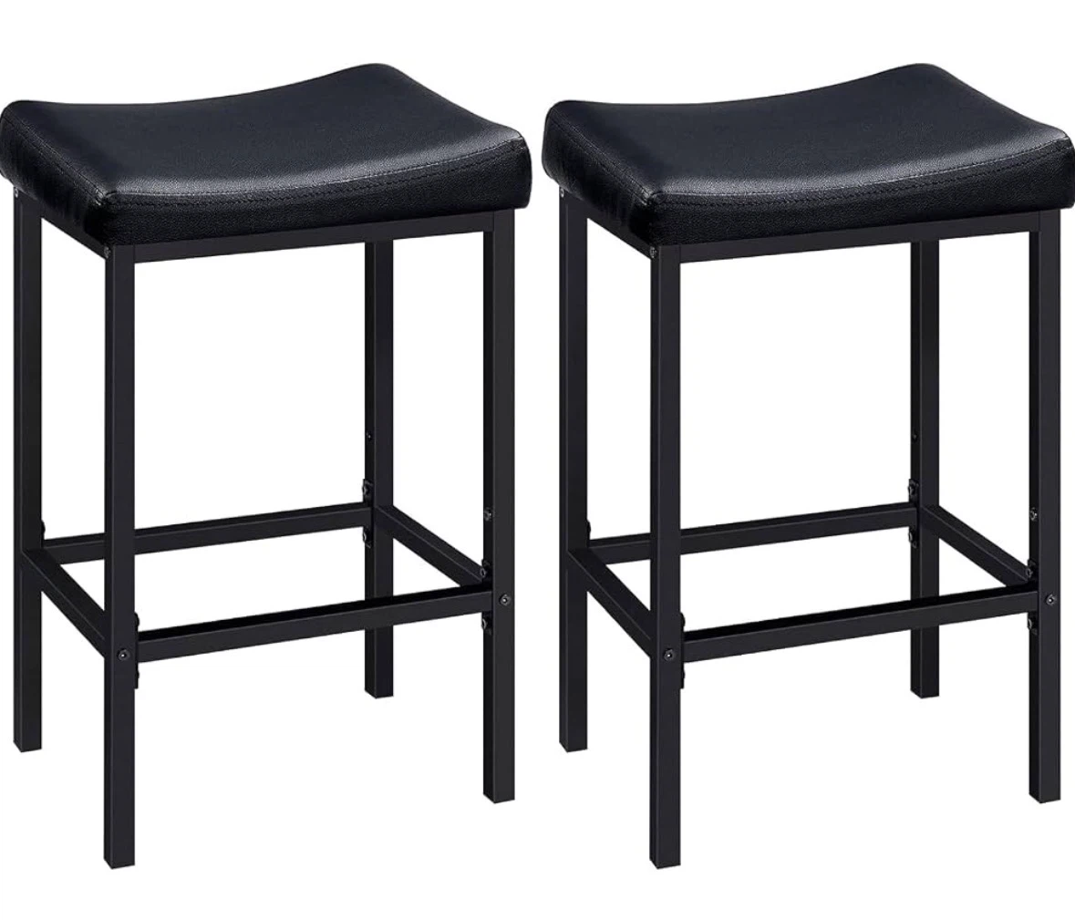 Two Black Bar Stools - photo 4