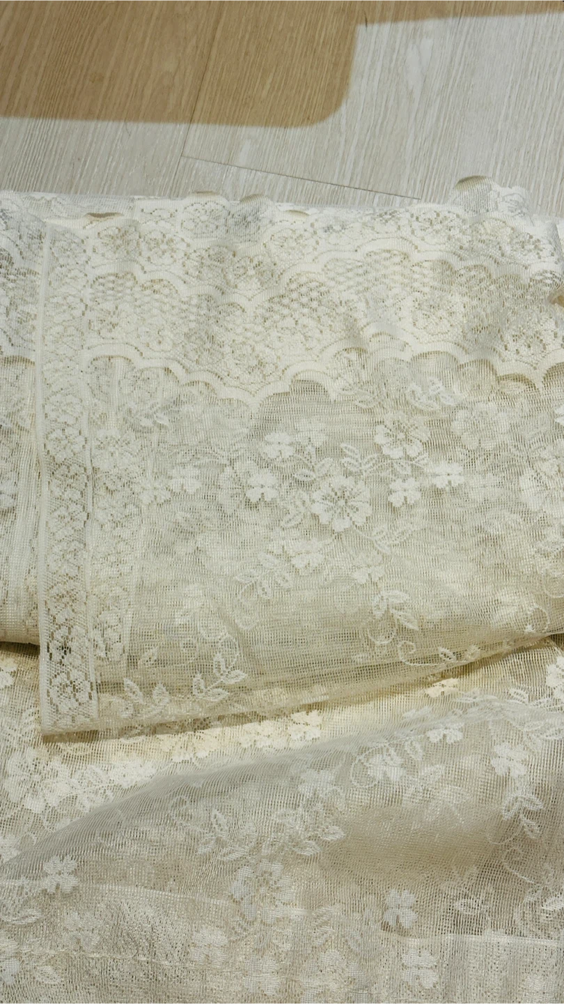 Cream Floral Lace Fabric - photo 2