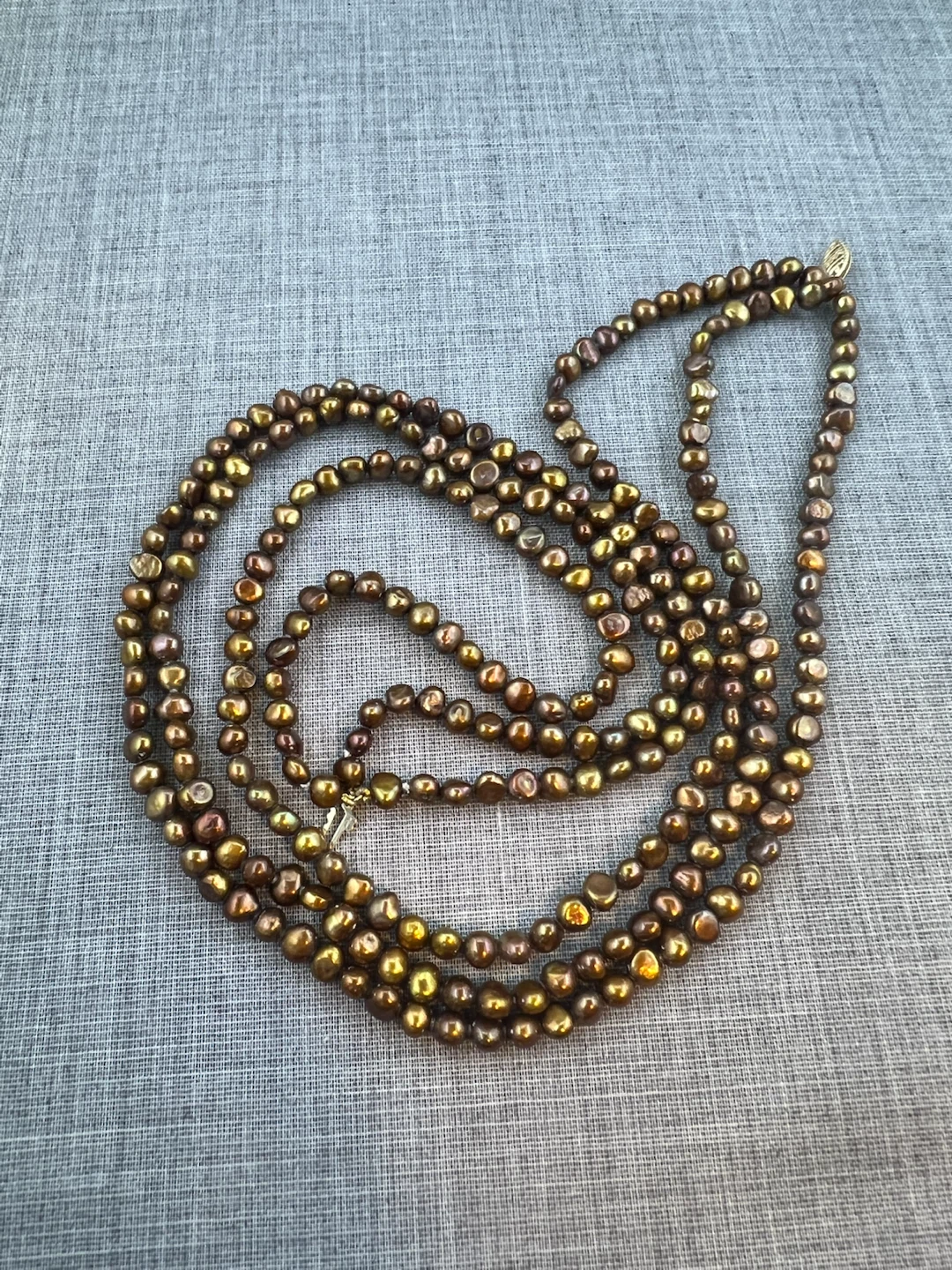 14K Gold Multi-Strand Pearl Necklace - photo 4