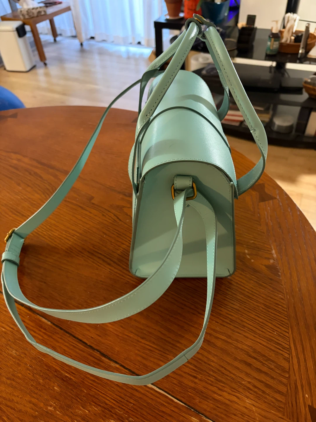 lllBeCa Light Blue Leather Handbag - photo 3