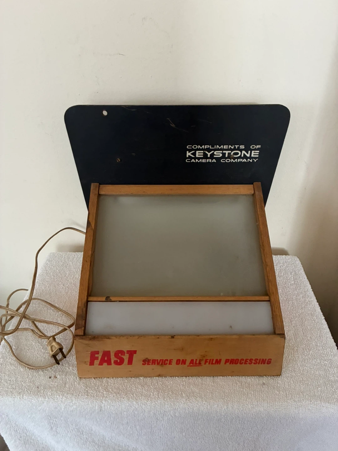 Vintage Keystone Camera Company Light Box Sign