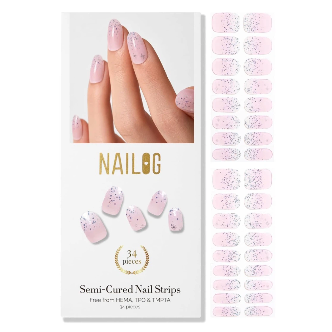 Brand New NAILOG Semi Cured Gel Nail Strips