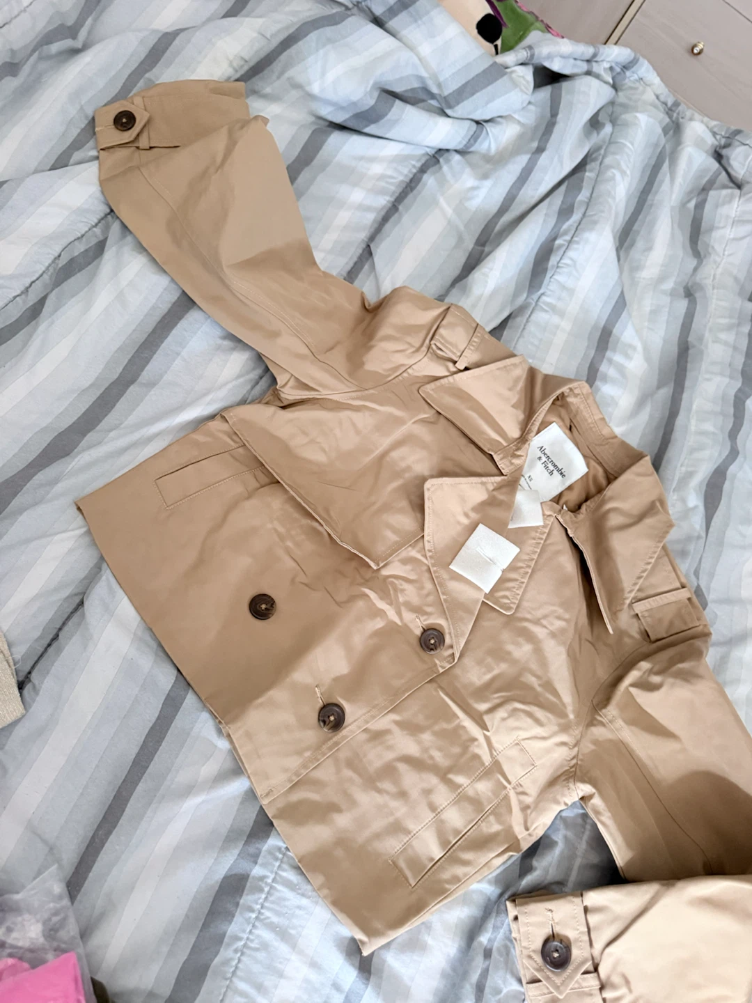 Abercrombie & Fitch Cropped Trench Jacket - photo 2