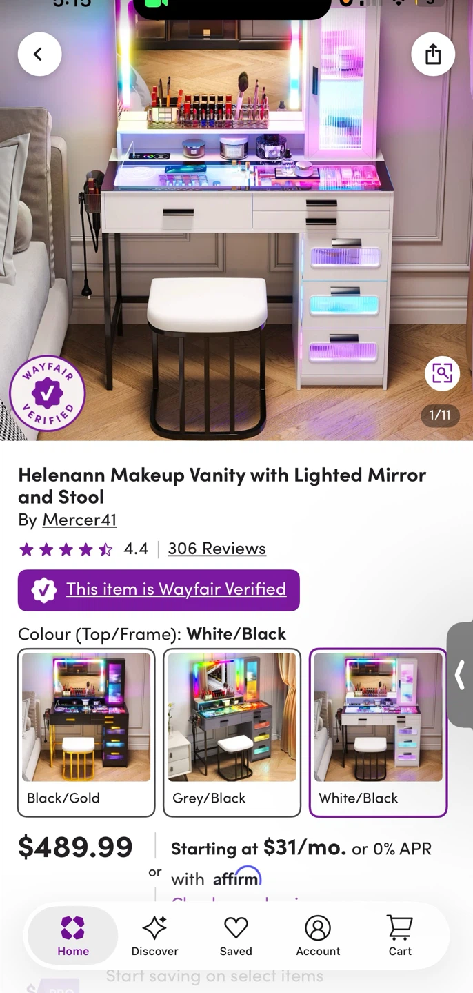 Mercer41 Helenann Makeup Vanity