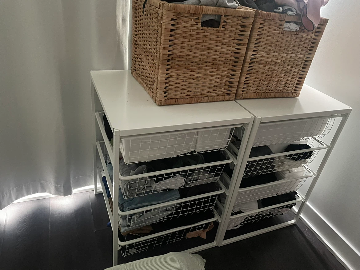 Two IKEA JONAXEL Storage Units