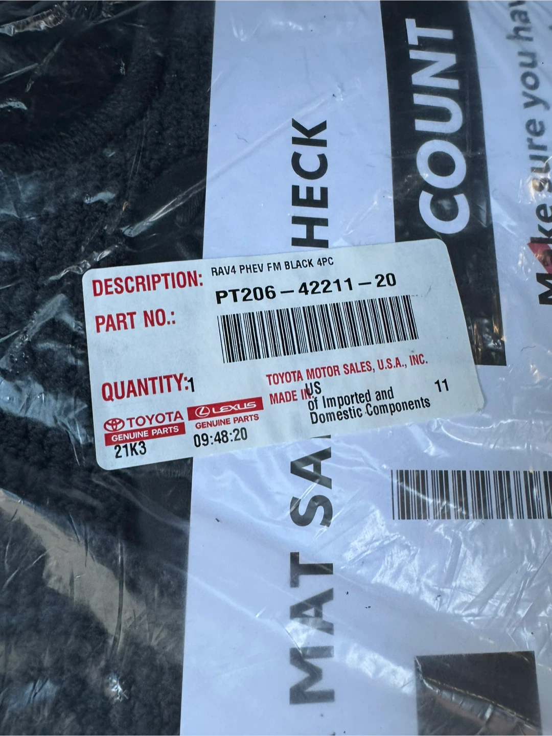 New Toyota RAV4 Carpet Floor Mats - photo 3